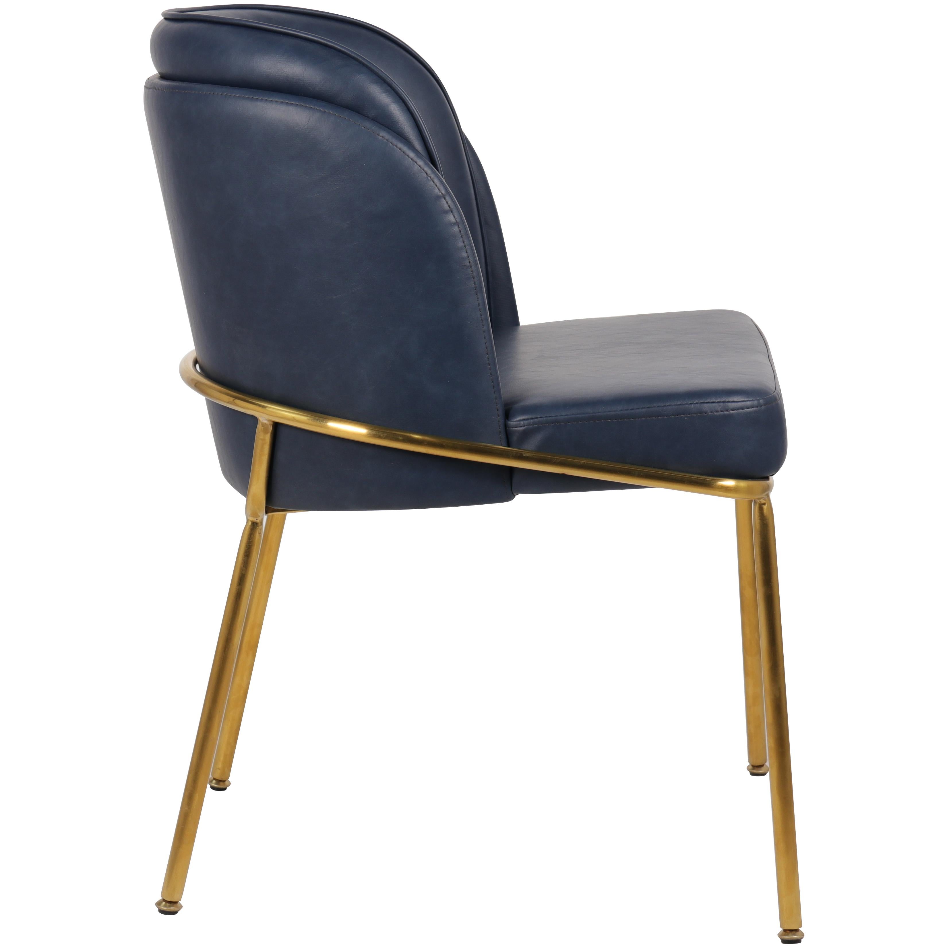 Meridian Jagger Navy Vegan Leather Dining Chair