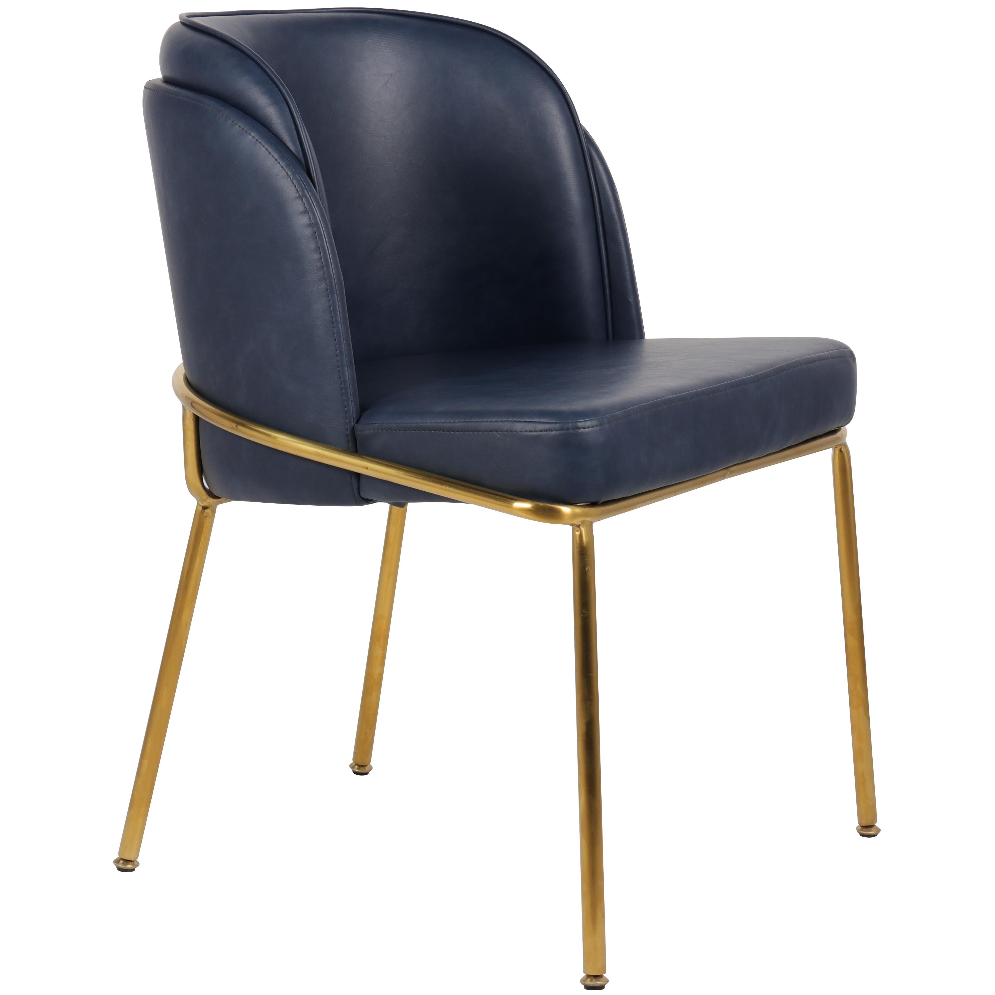 Meridian Jagger Navy Vegan Leather Dining Chair