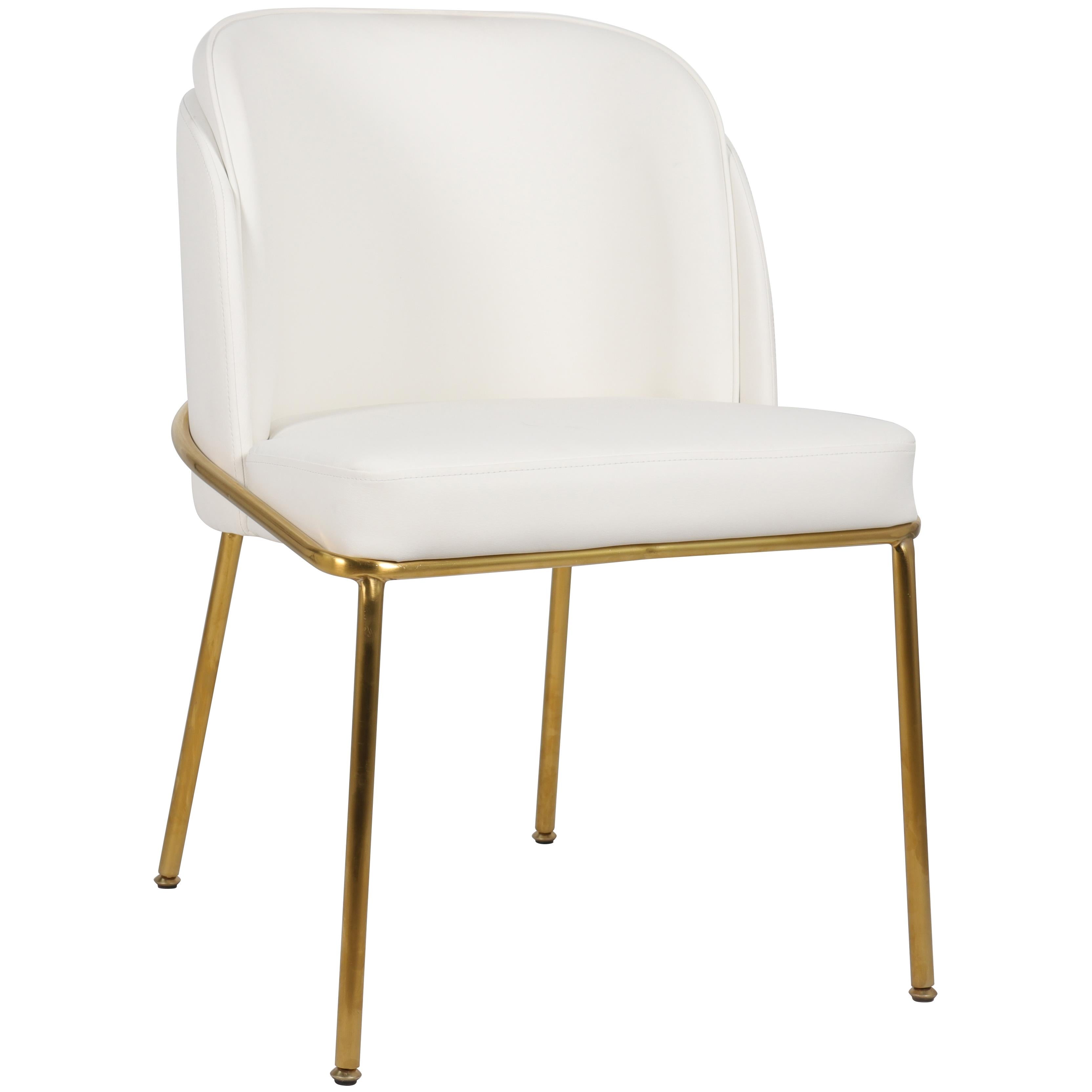 Meridian Jagger White Vegan Leather Dining Chair
