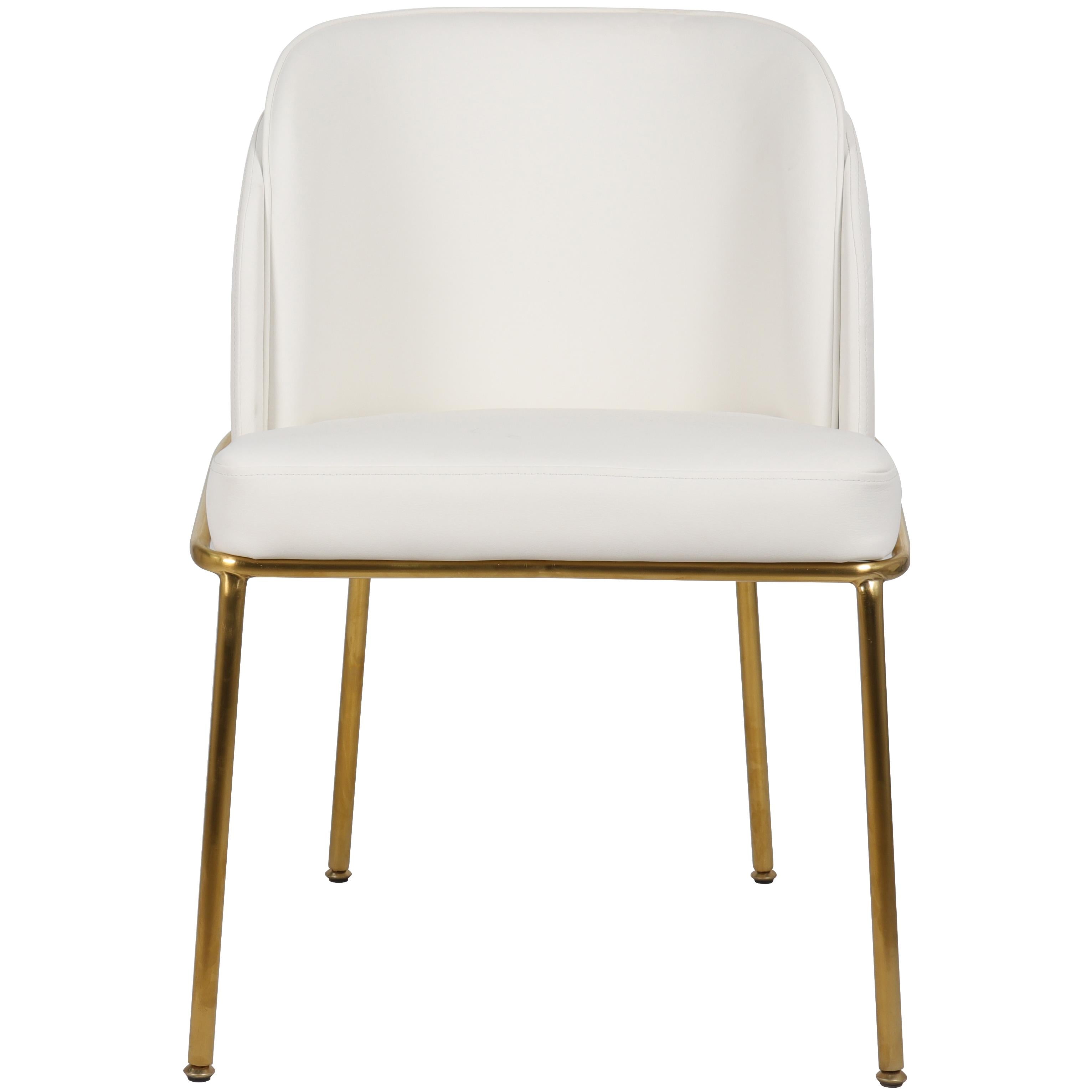 Meridian Jagger White Vegan Leather Dining Chair