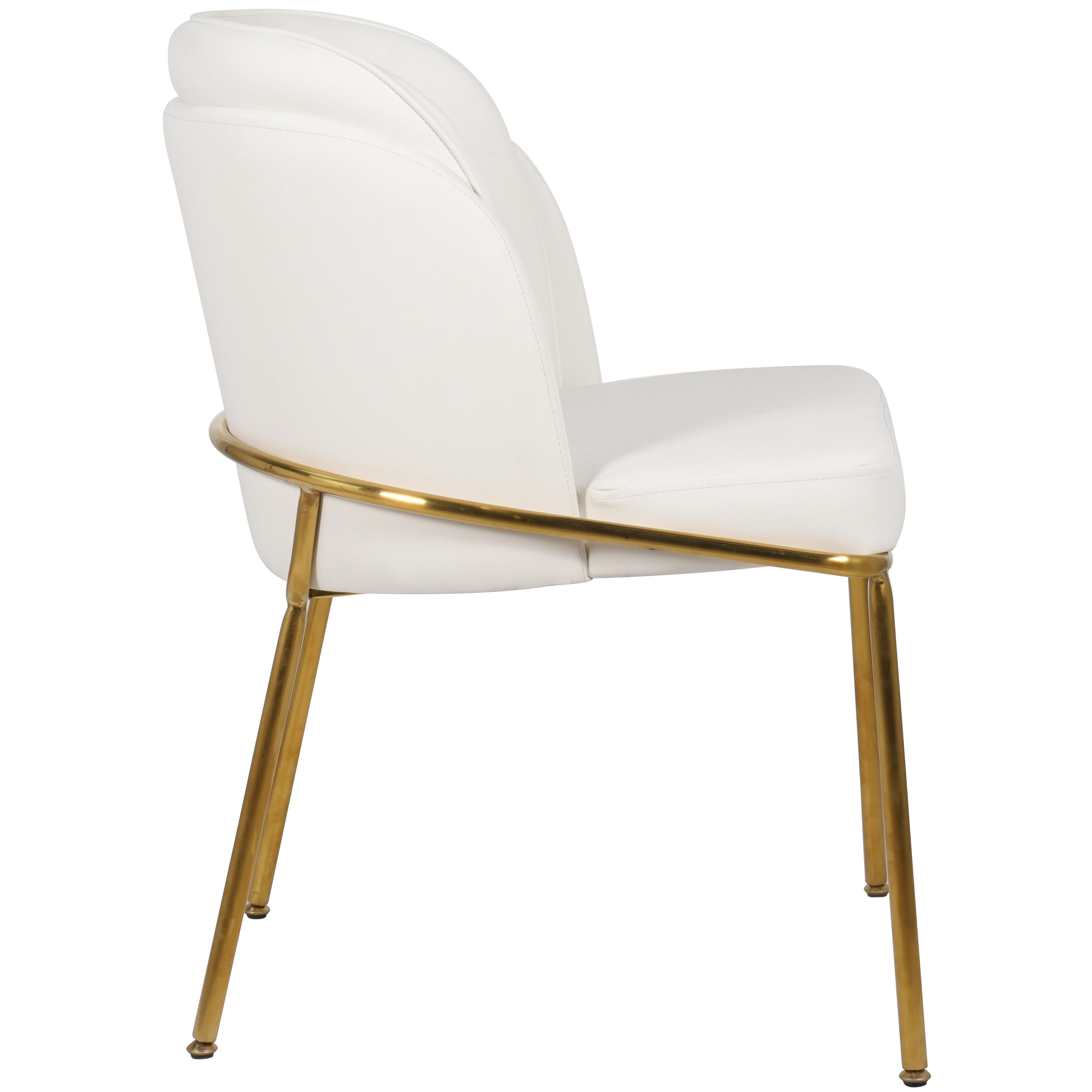 Meridian Jagger White Vegan Leather Dining Chair