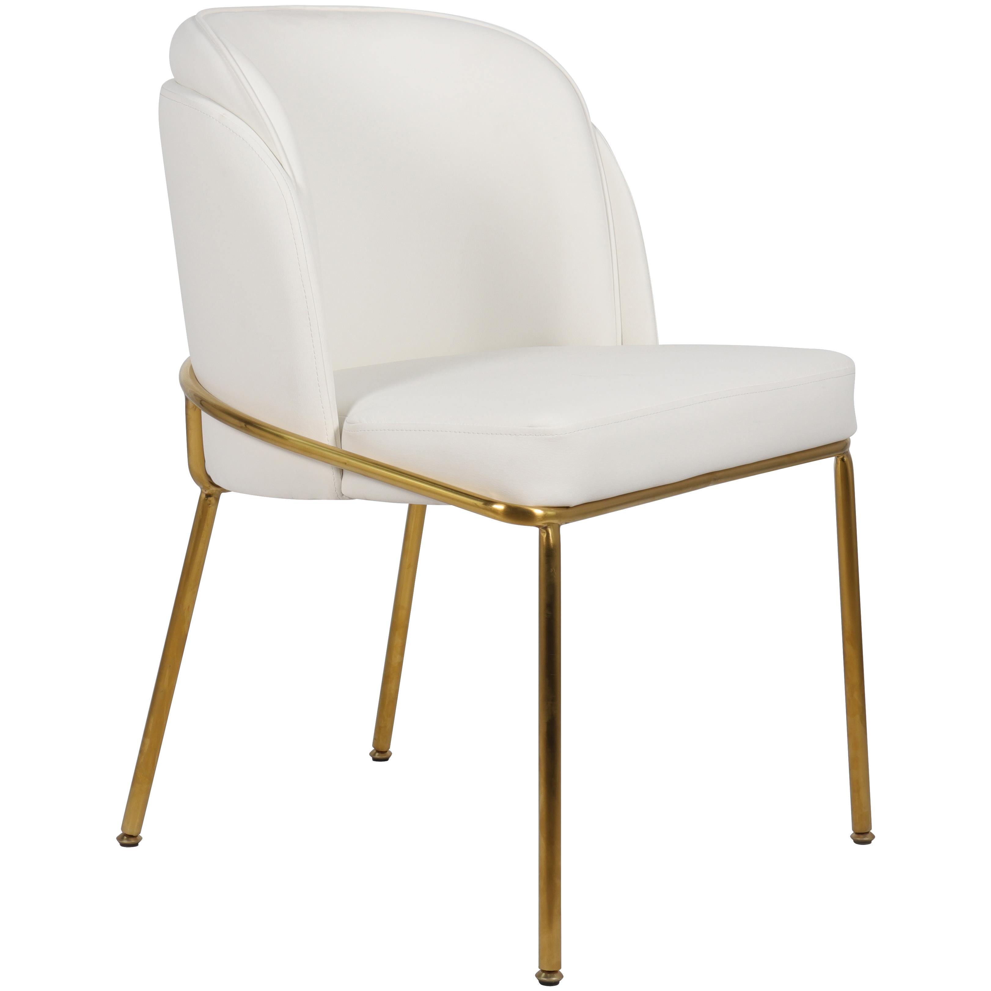 Meridian Jagger White Vegan Leather Dining Chair