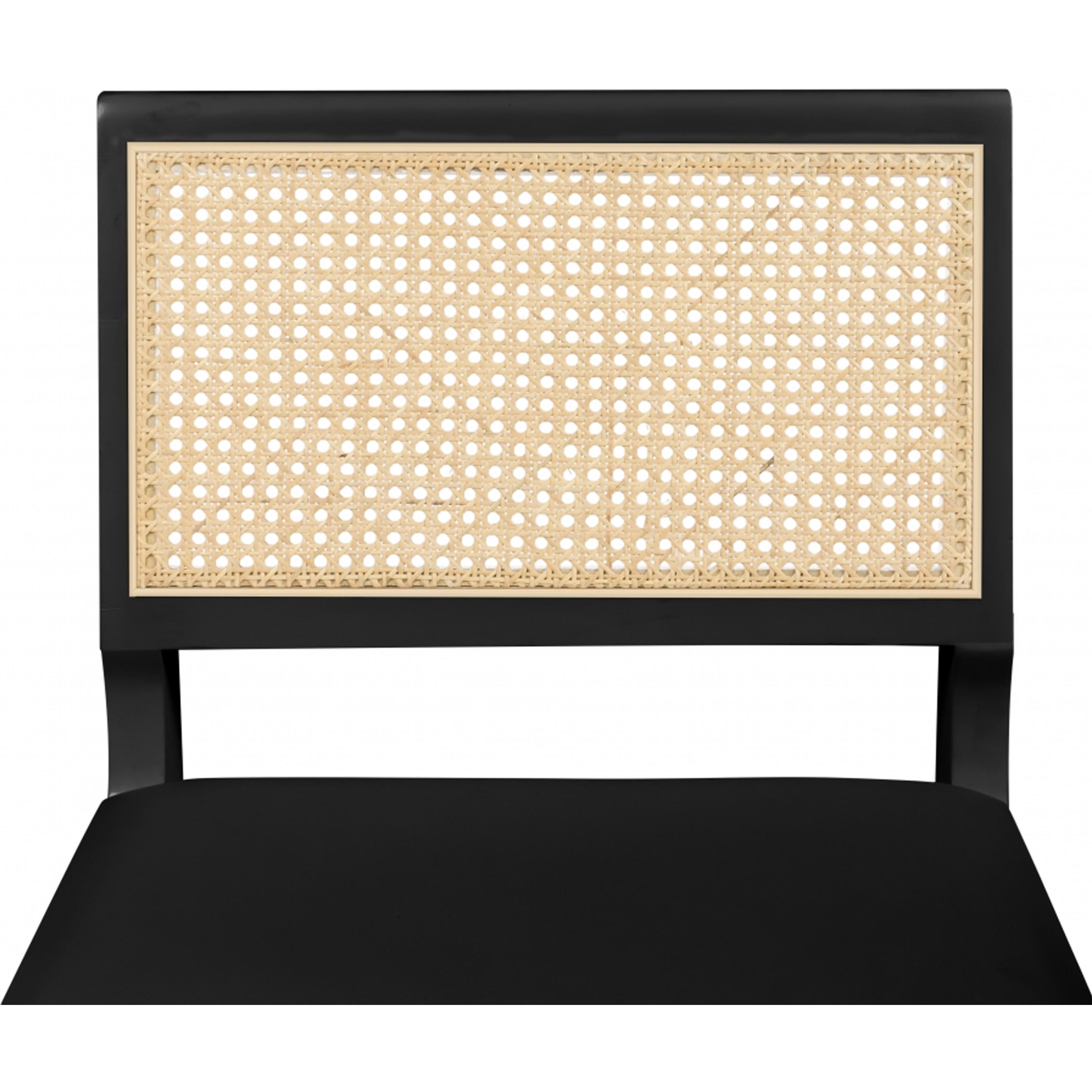 Meridian Abby Black Vegan Leather Dining Side Chair