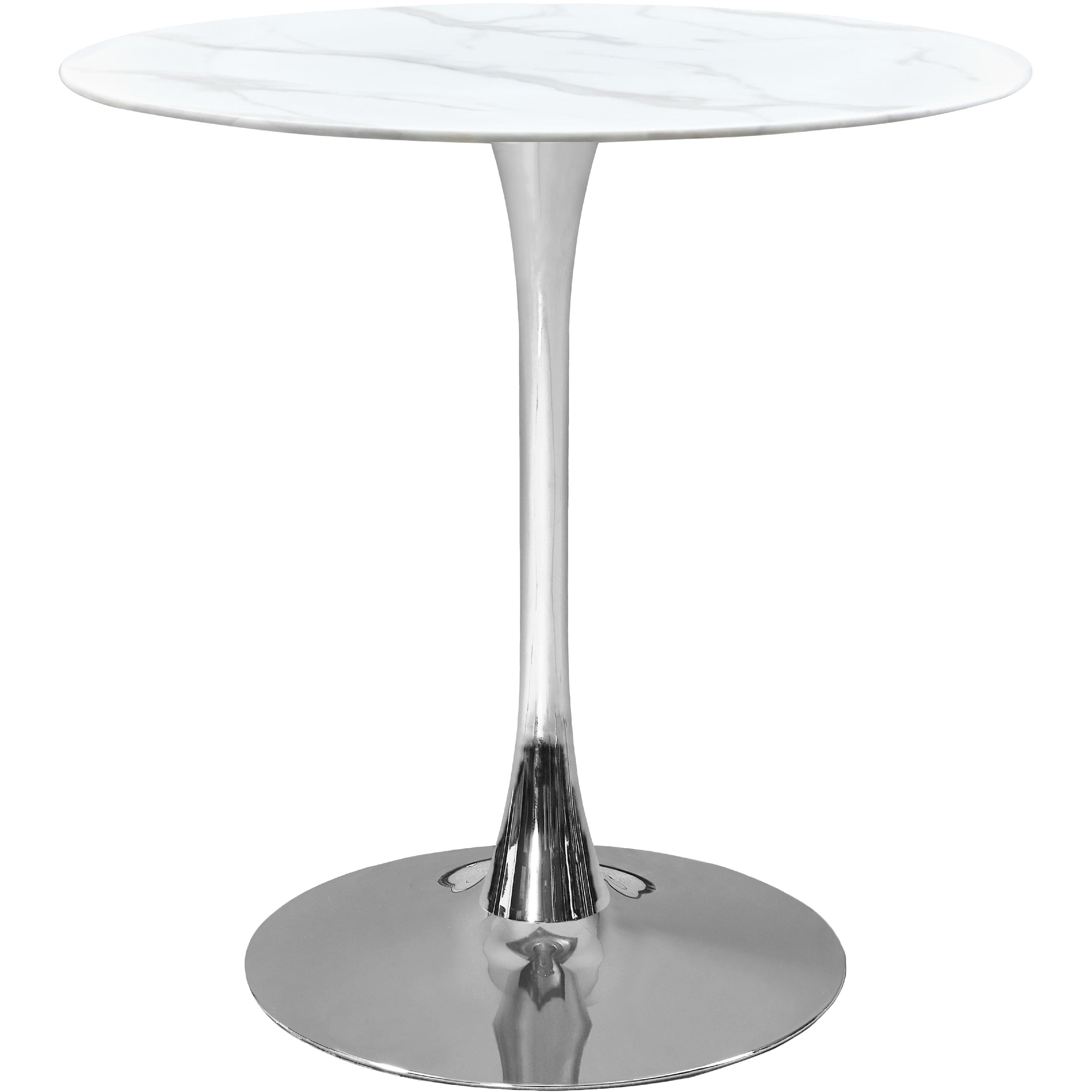 Meridian Holly Chrome Counter Height Table (3 Boxes)