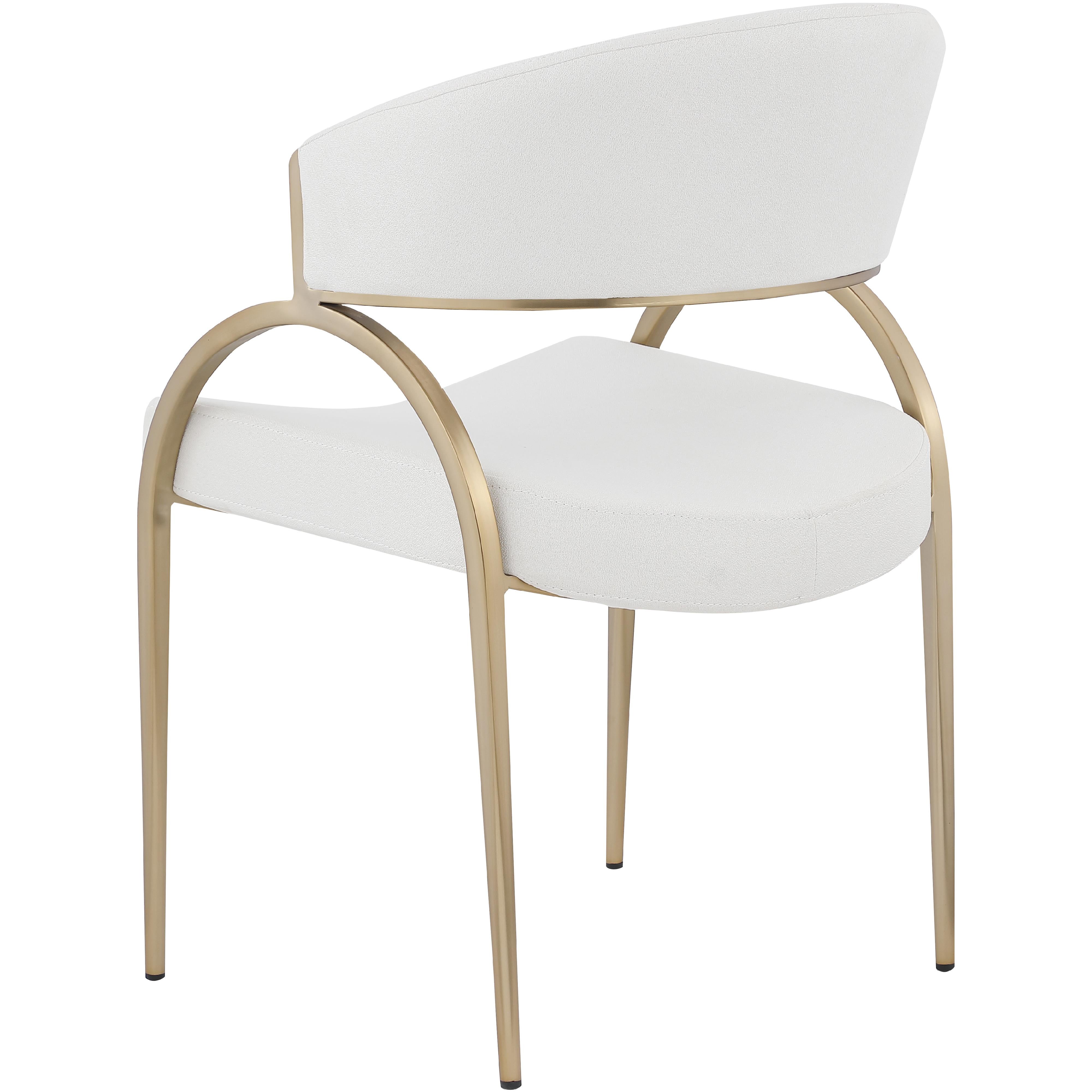 Meridian Privet Cream Linen Textured Fabric Dining Chair