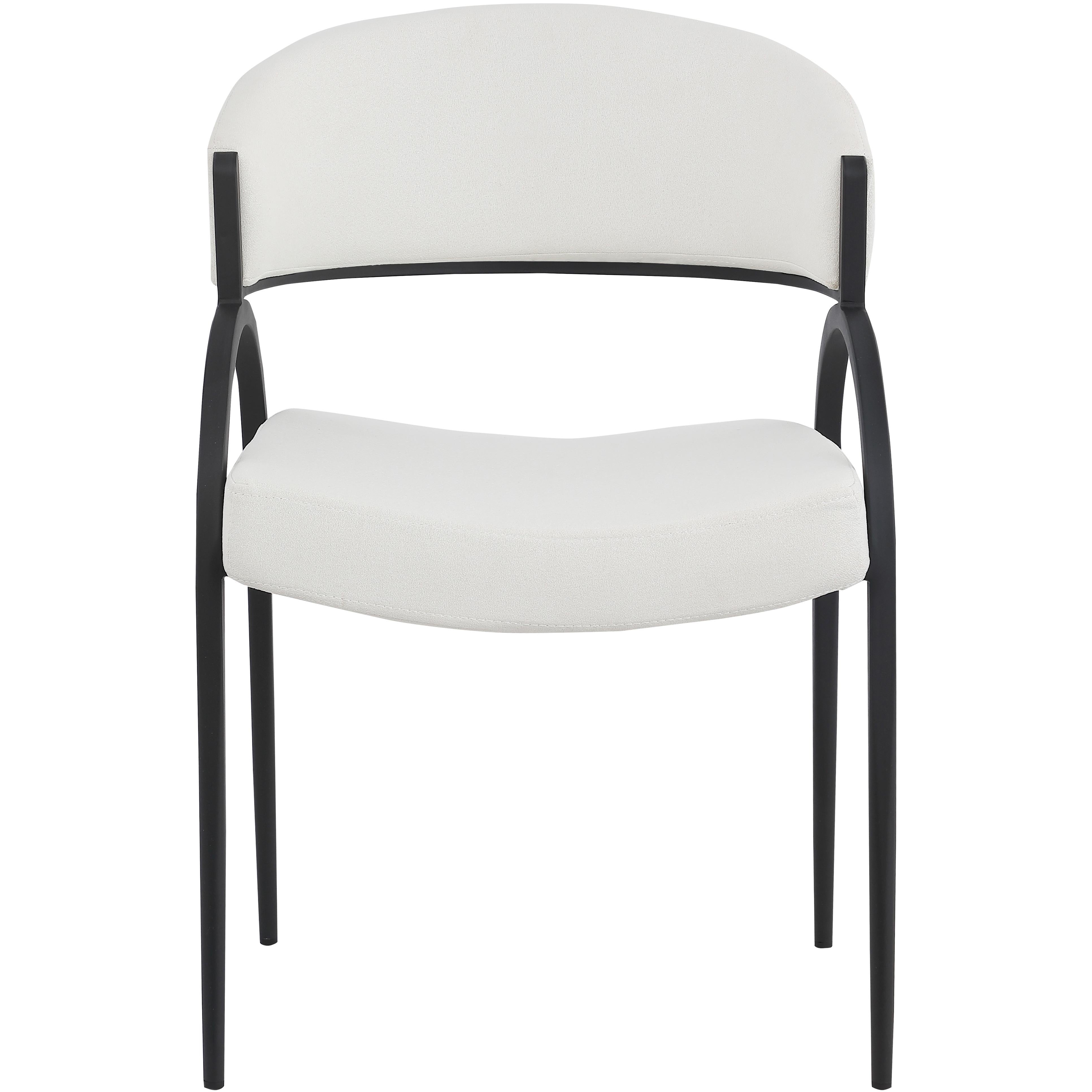 Meridian Privet Cream Linen Textured Fabric Dining Chair