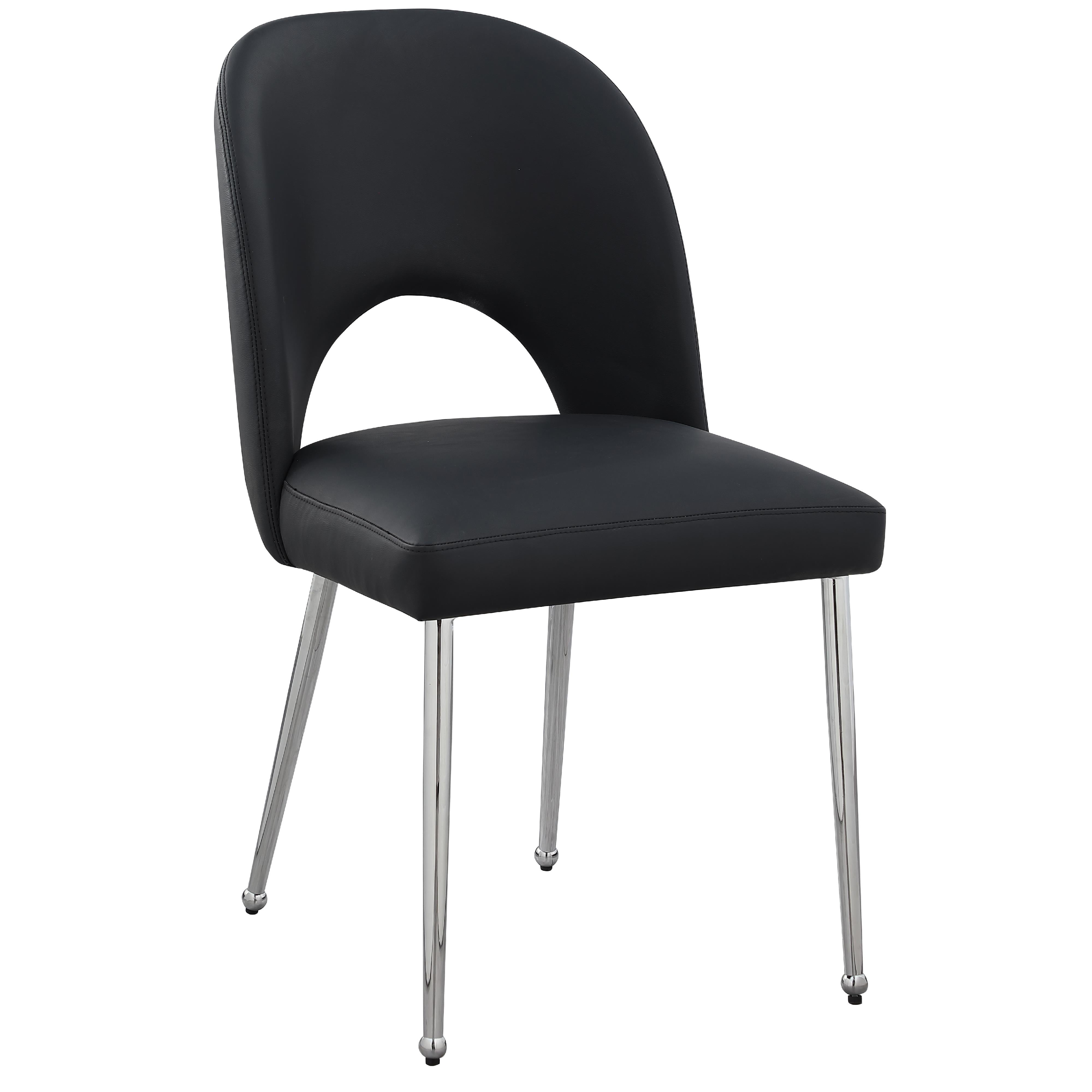 Meridian Logan Black Vegan Leather Dining Chair
