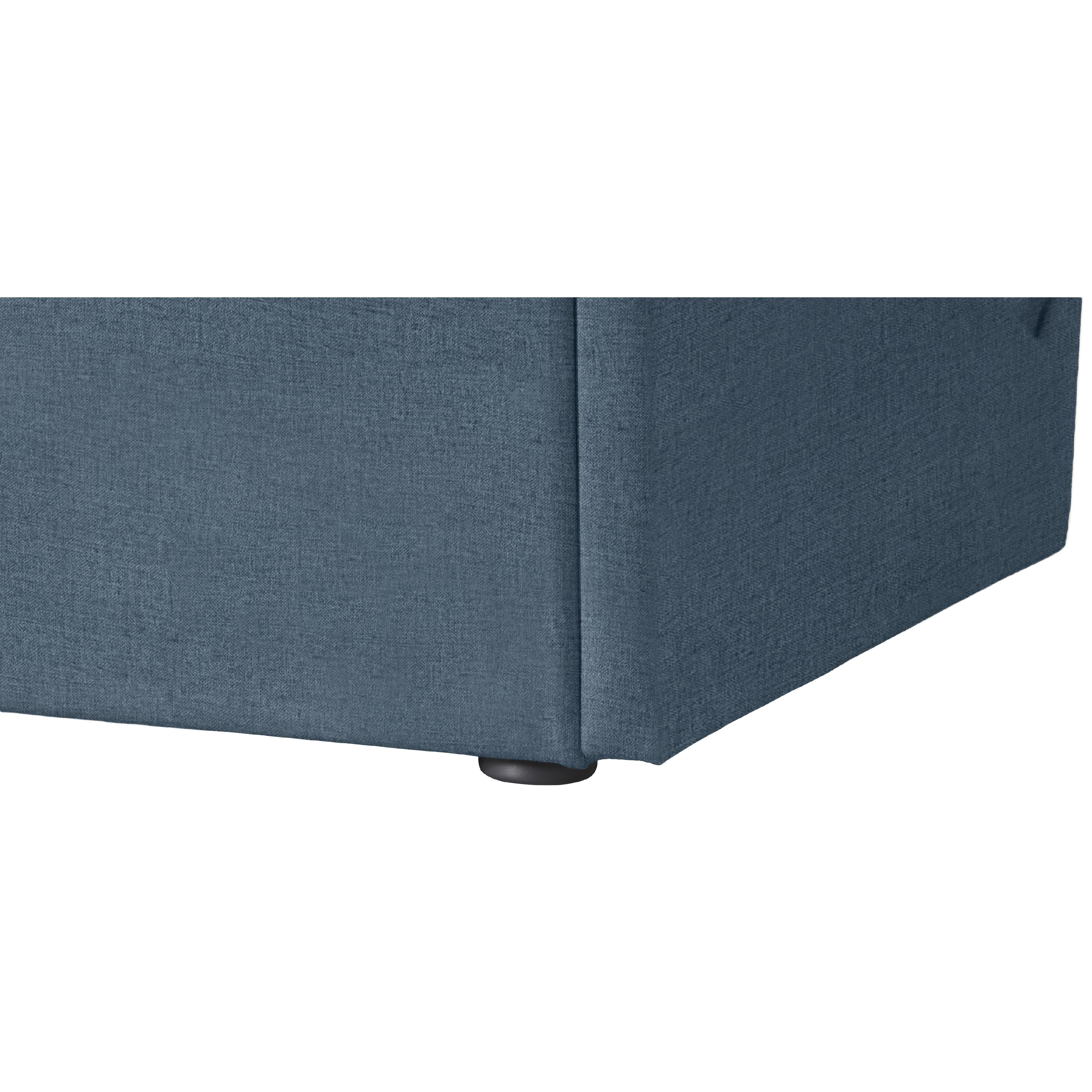Meridian Tess Blue Velvet King Bed (3 Boxes)