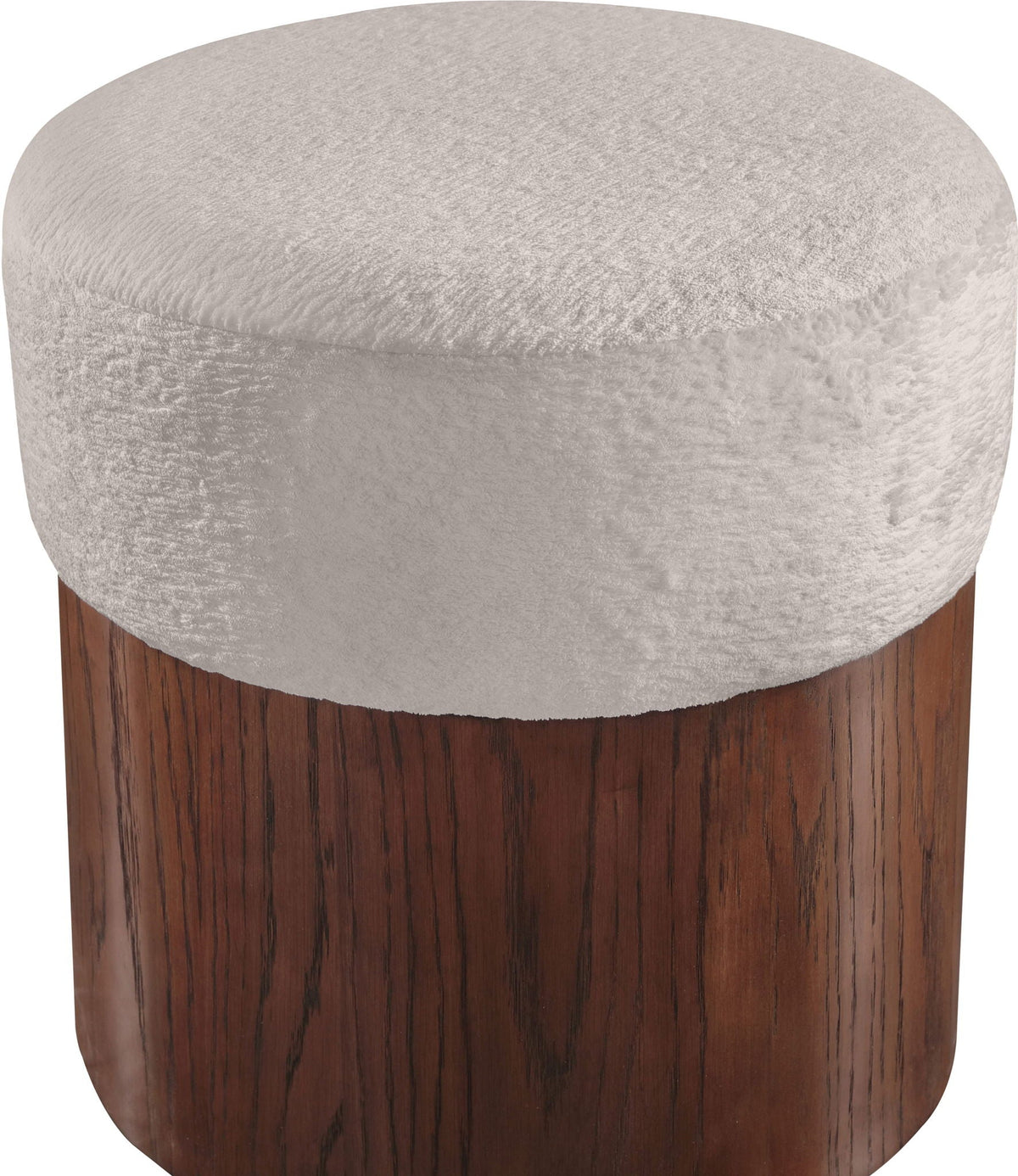 Nimes - Ottoman / Stool with Brown Base