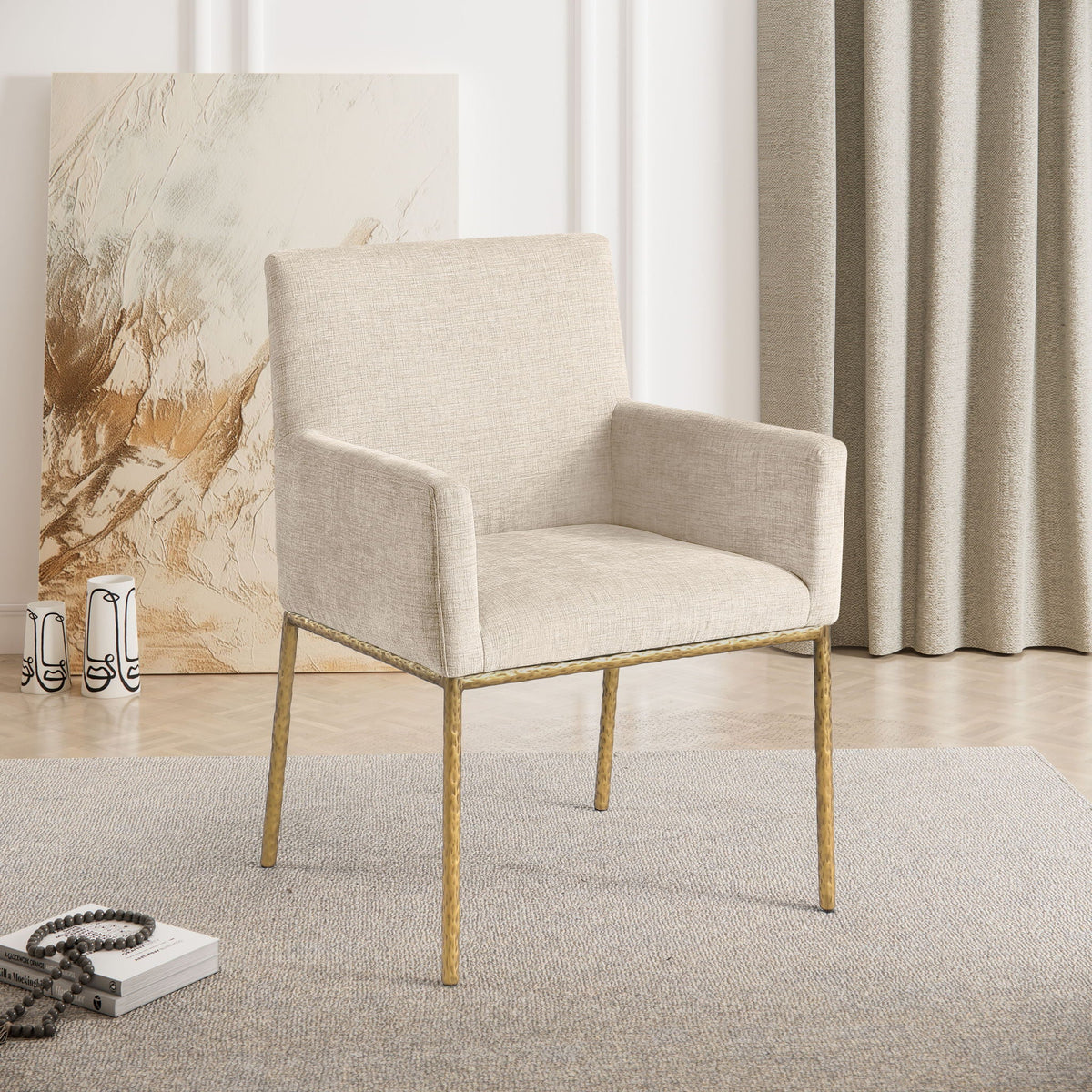 Reeves - Dining Chair (Set of 2) with Gold Legs