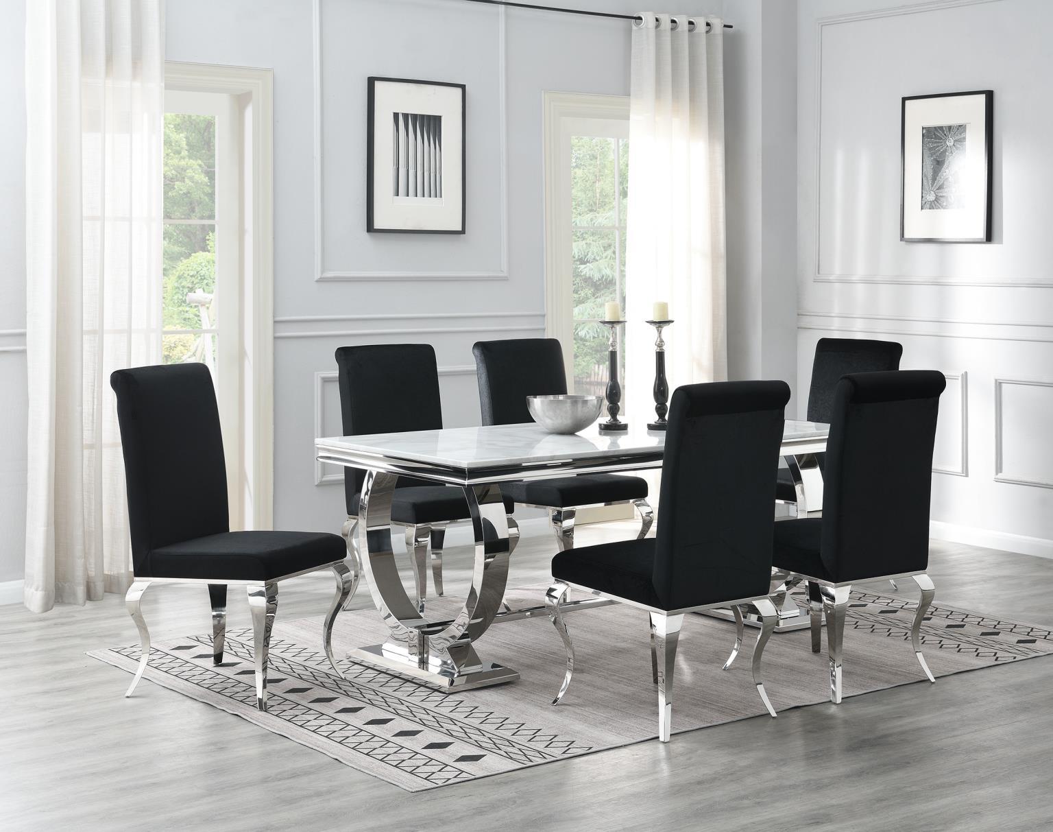 G-082-T-WHITE White Marble Dining Table