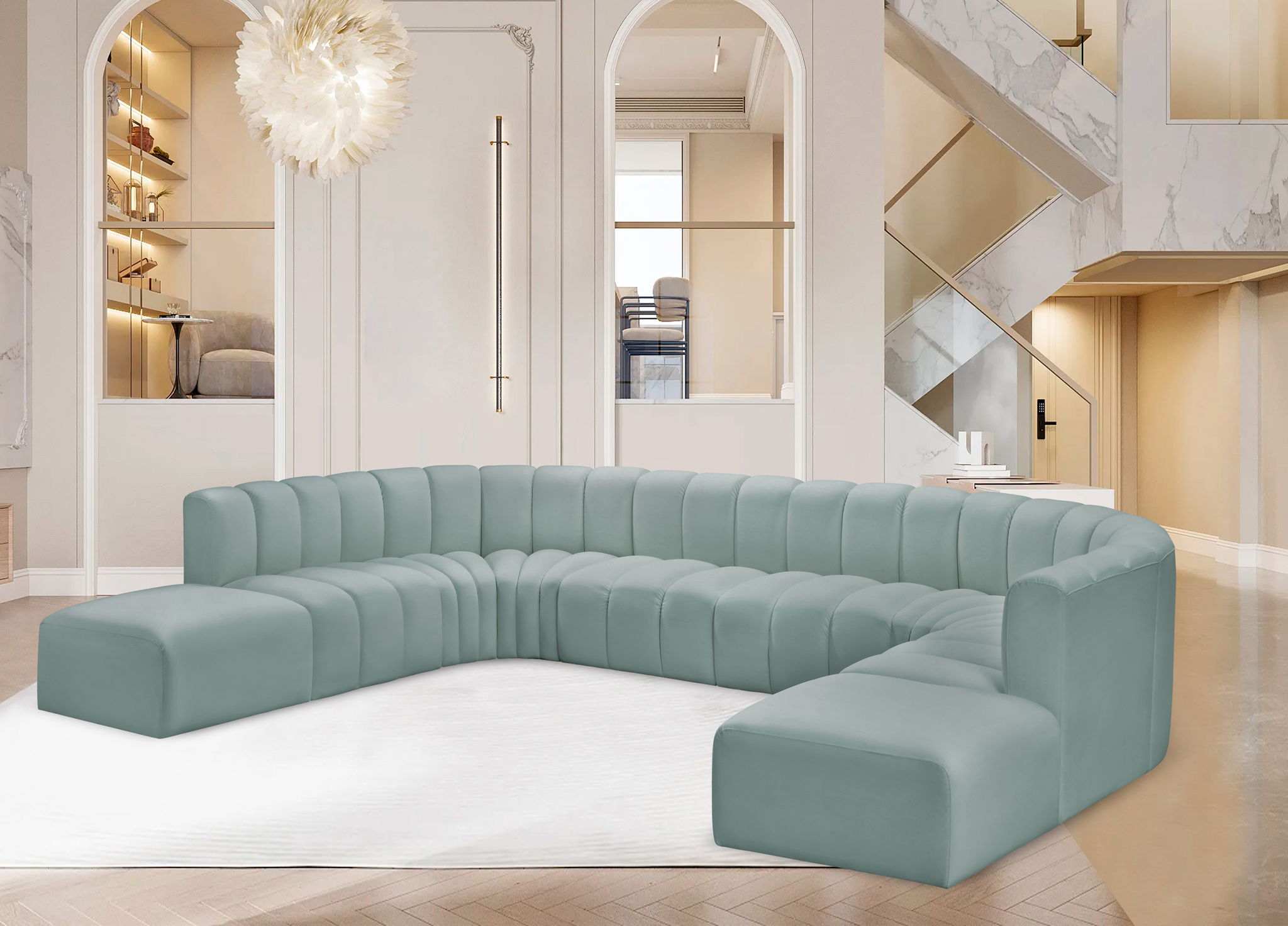 Arc - Faux Leather Modular Sectional