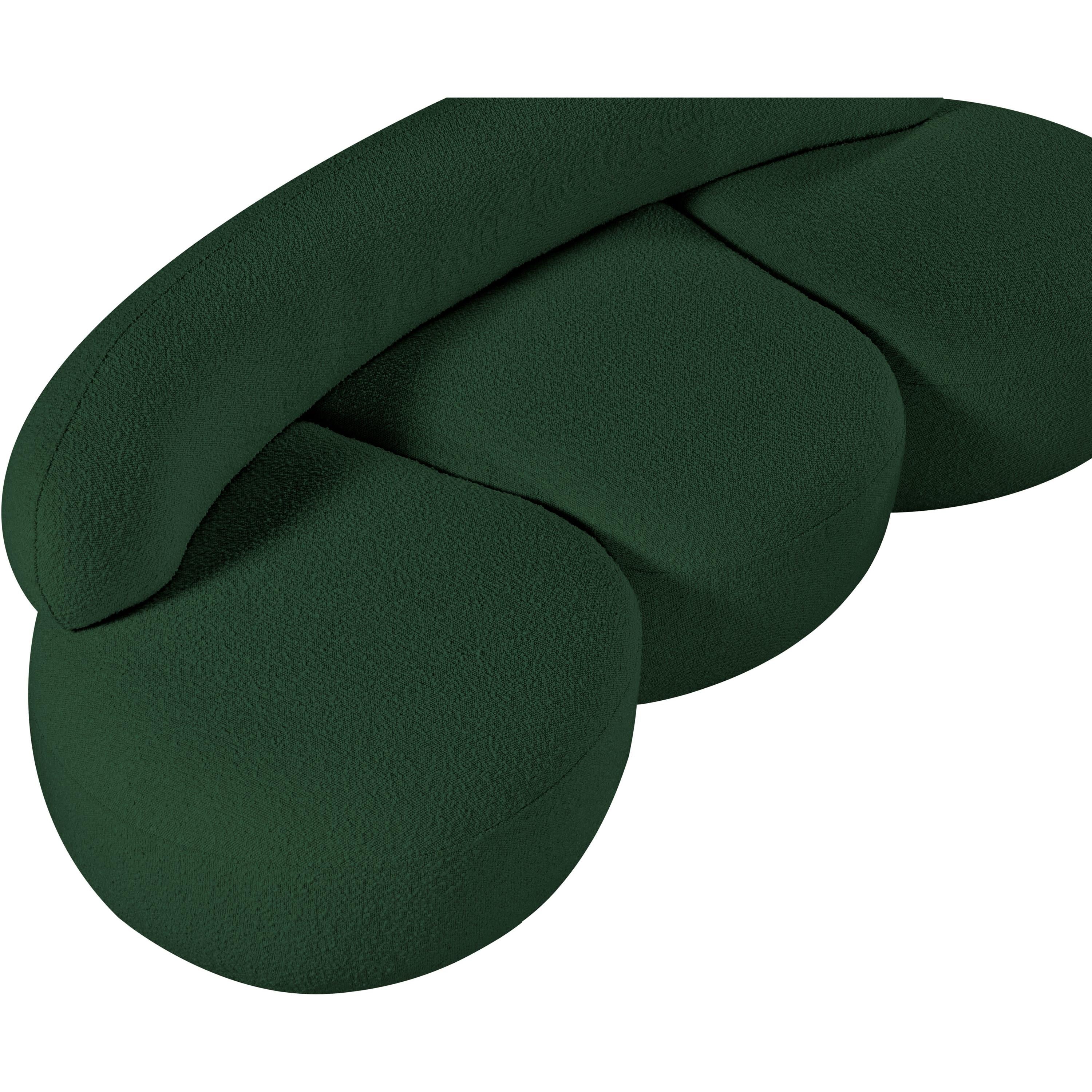 Meridian Venti Green Boucle Fabric Chair