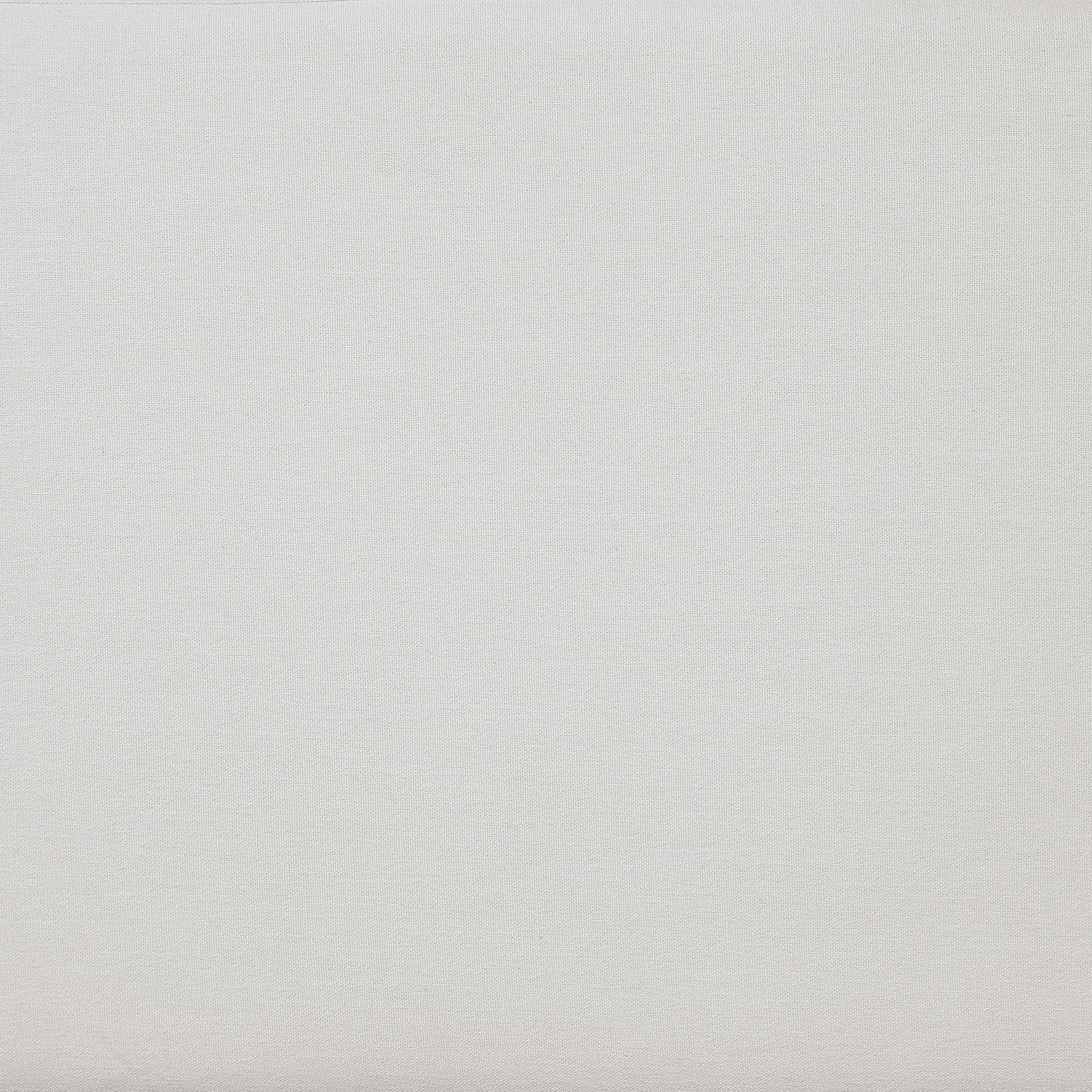 Meridian Comfy Cream Linen Textured Fabric Modular Ottoman