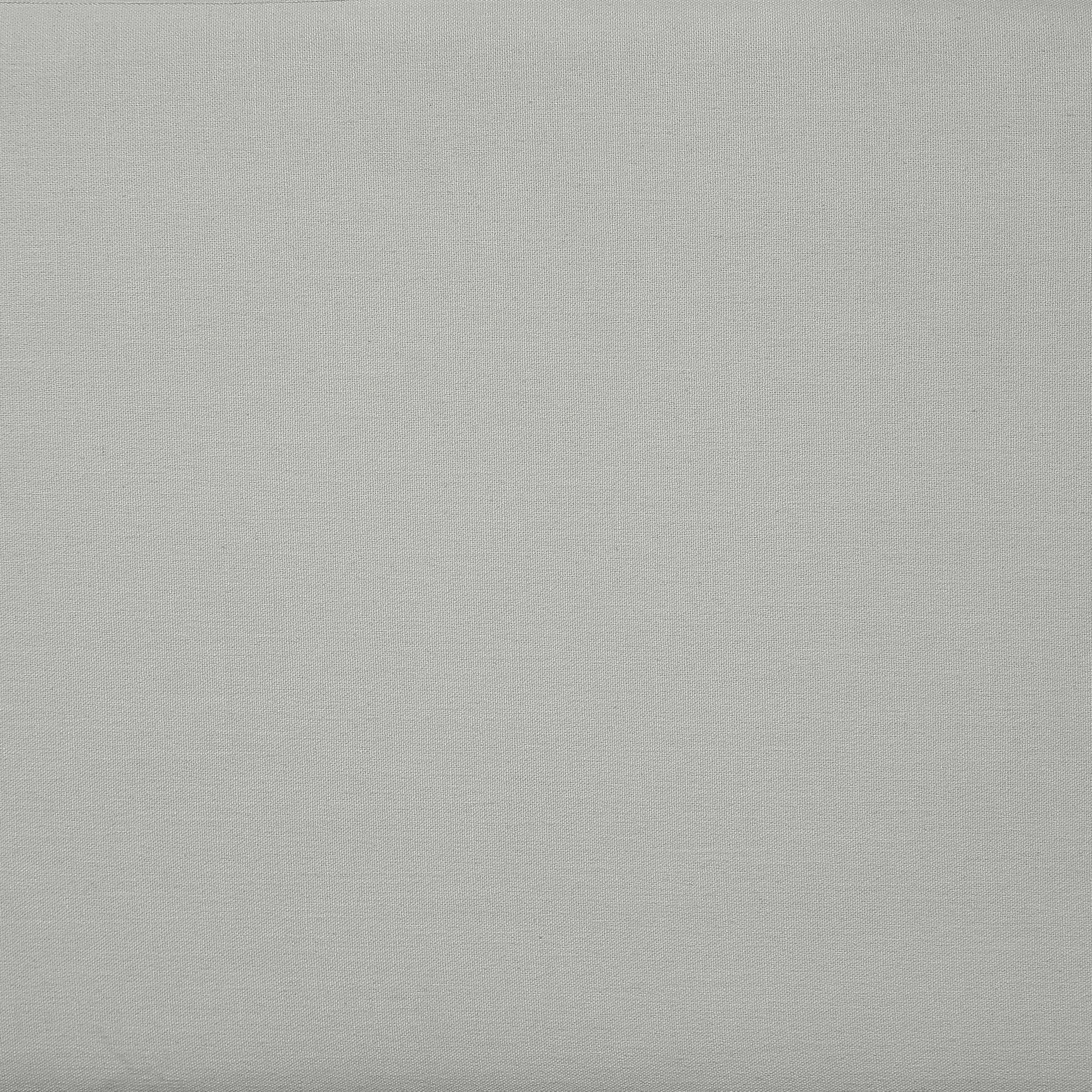 Meridian Comfy Grey Linen Textured Fabric Modular Ottoman