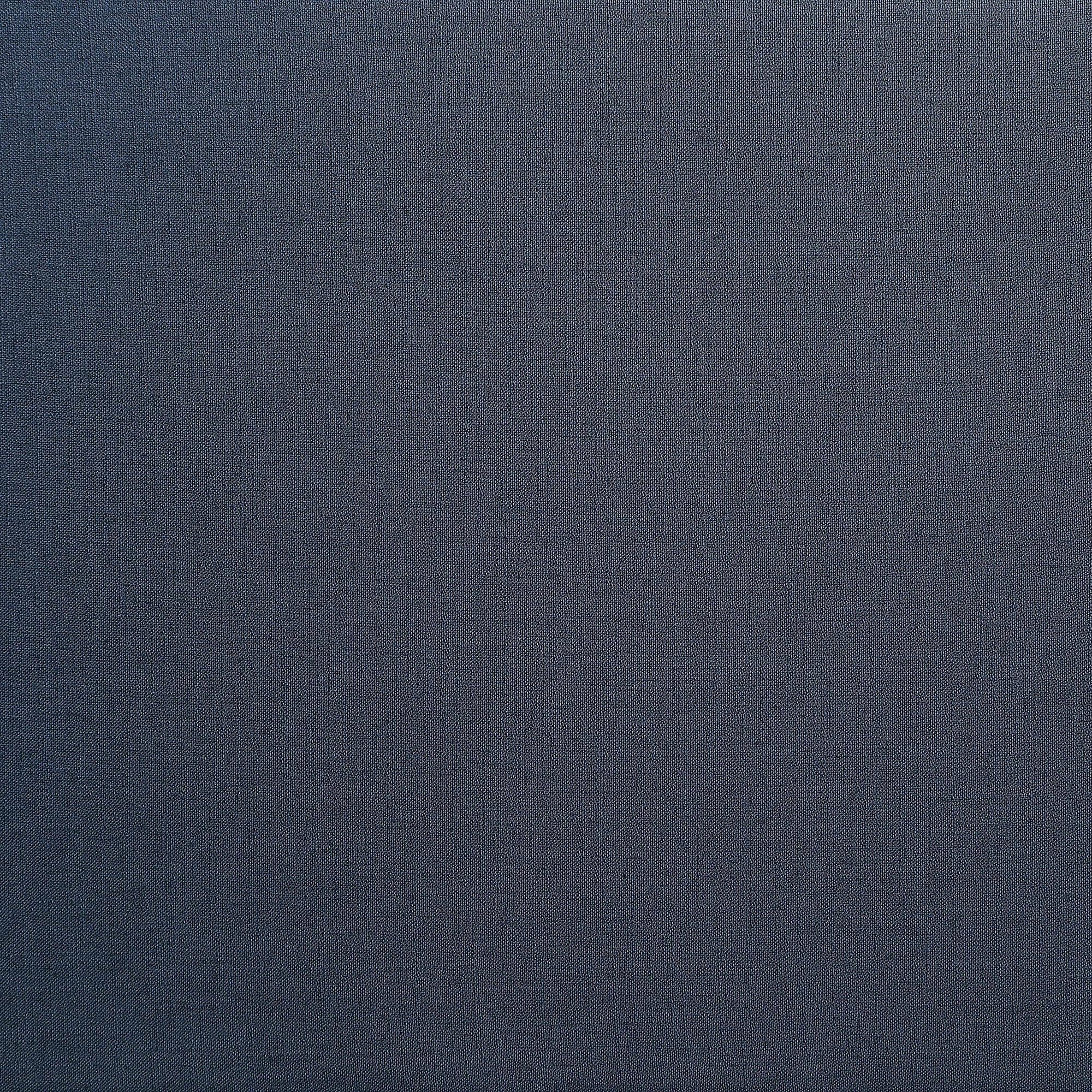 Meridian Comfy Navy Linen Textured Fabric Modular Ottoman