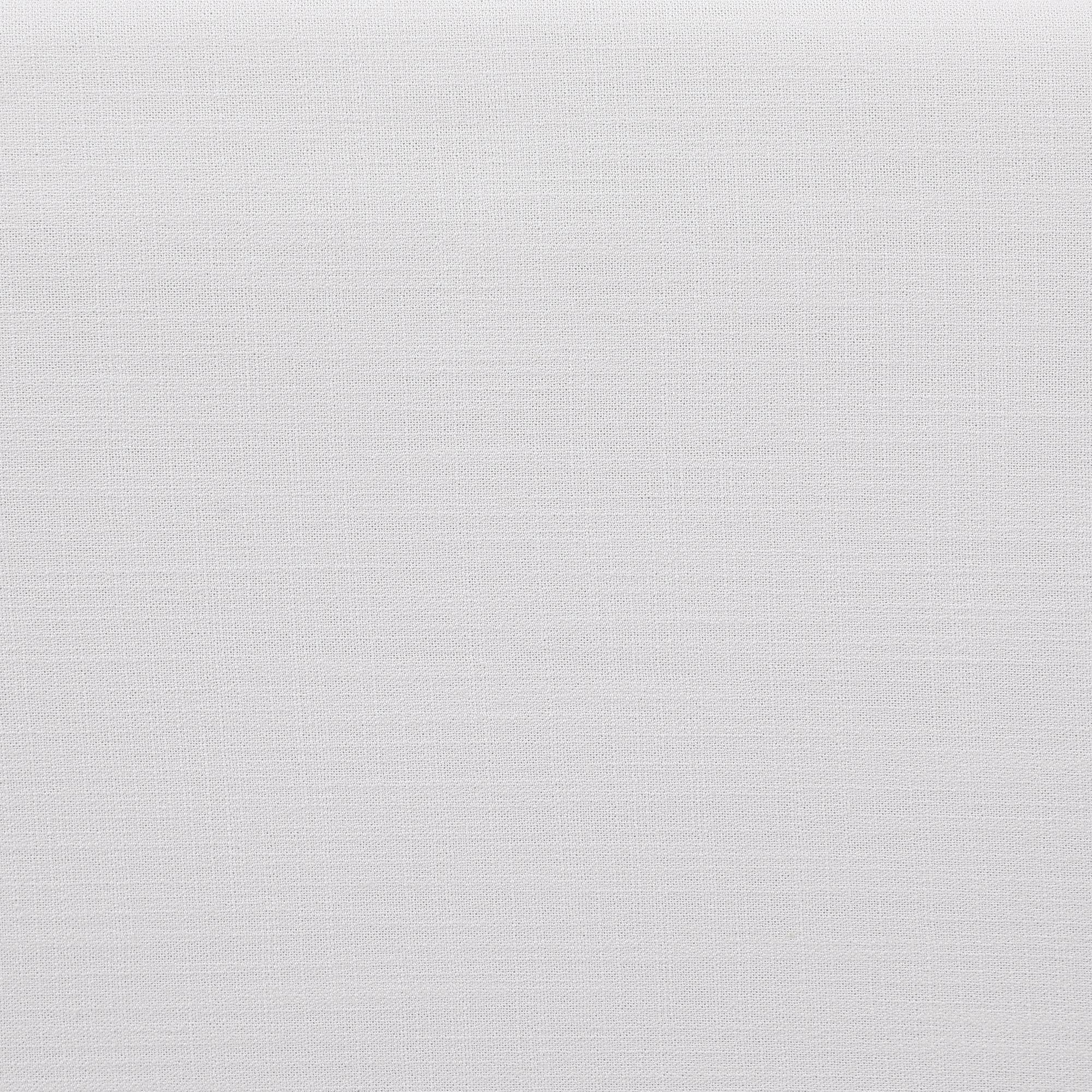 Meridian Comfy White Linen Textured Fabric Modular Ottoman