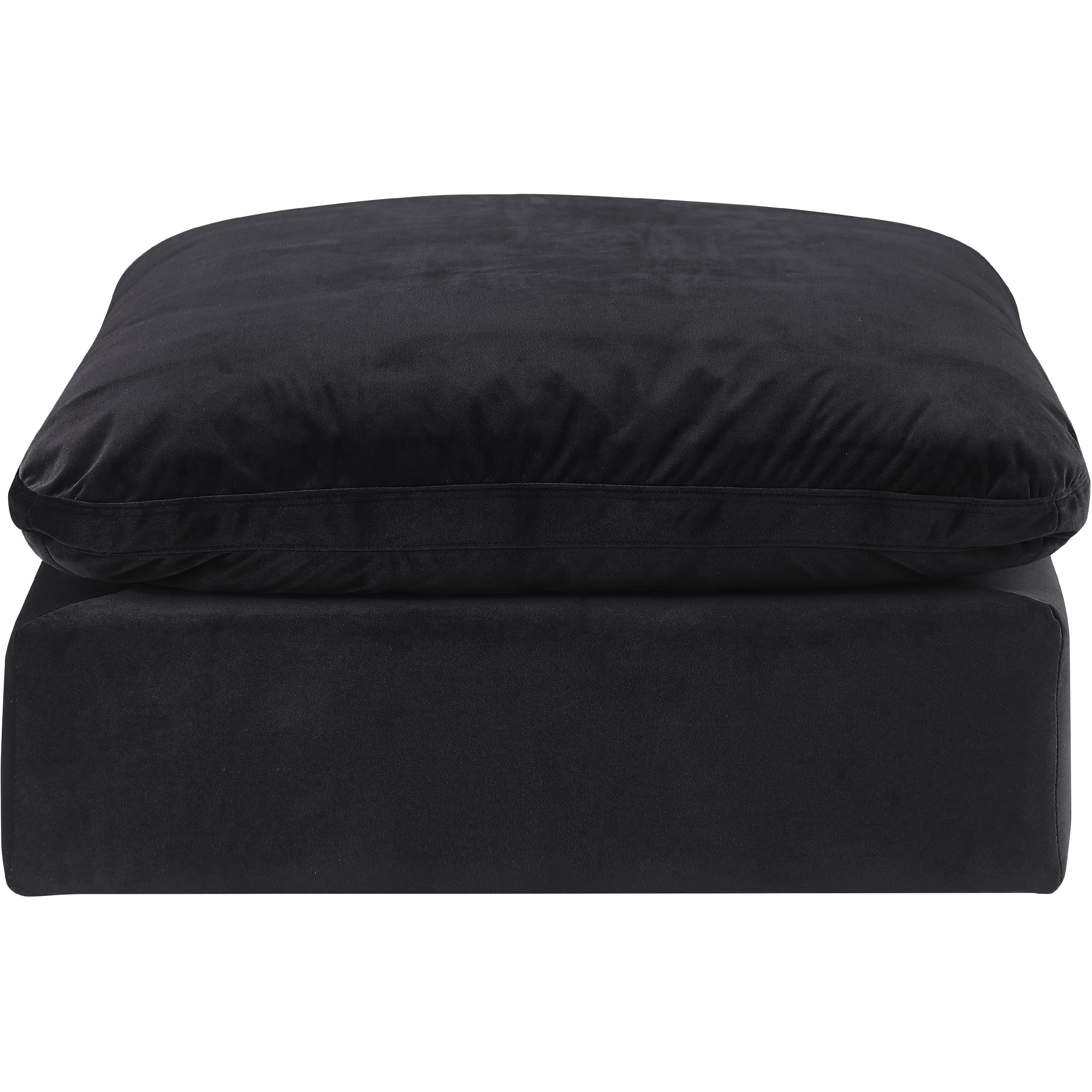 Meridian Comfy Black Velvet Modular Ottoman