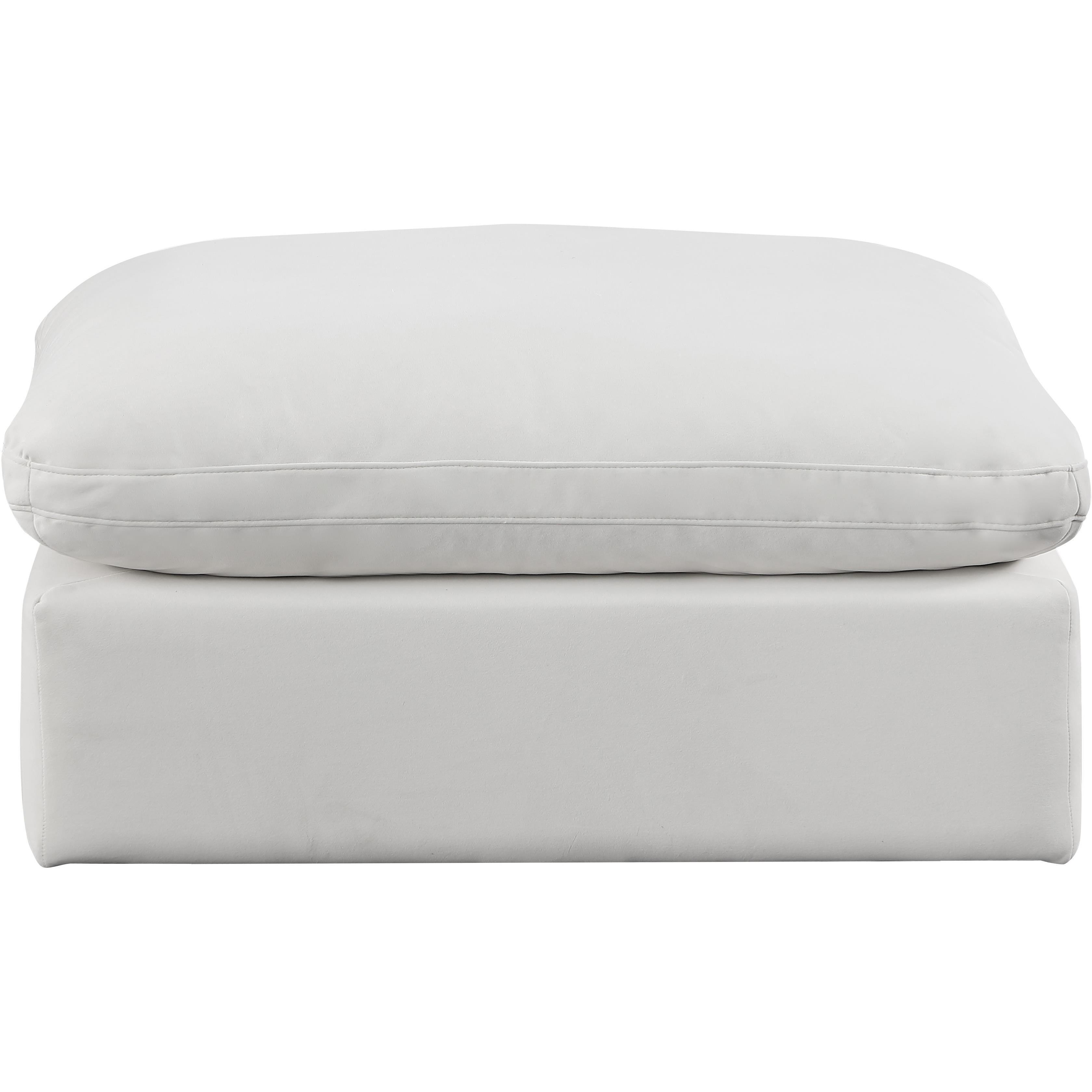 Meridian Comfy Cream Velvet Modular Ottoman
