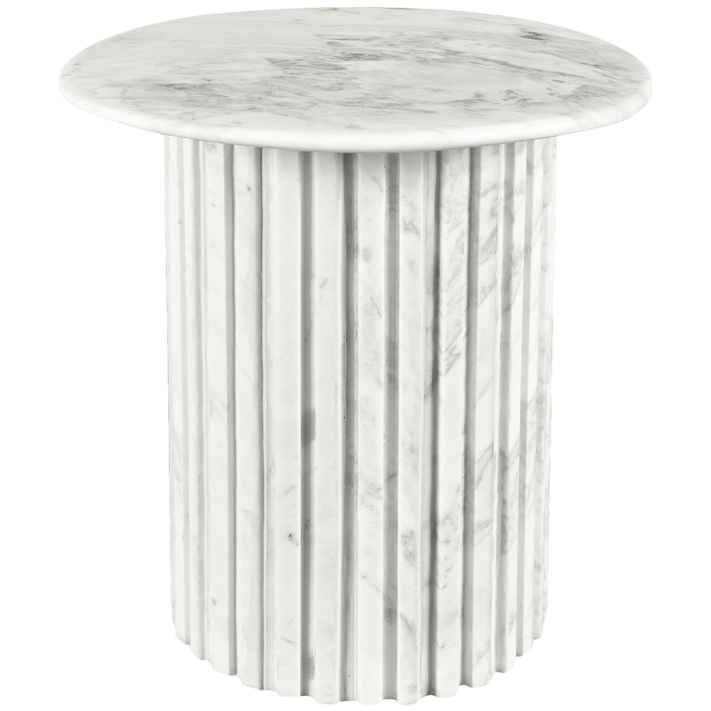 Meridian Genoa White End Table