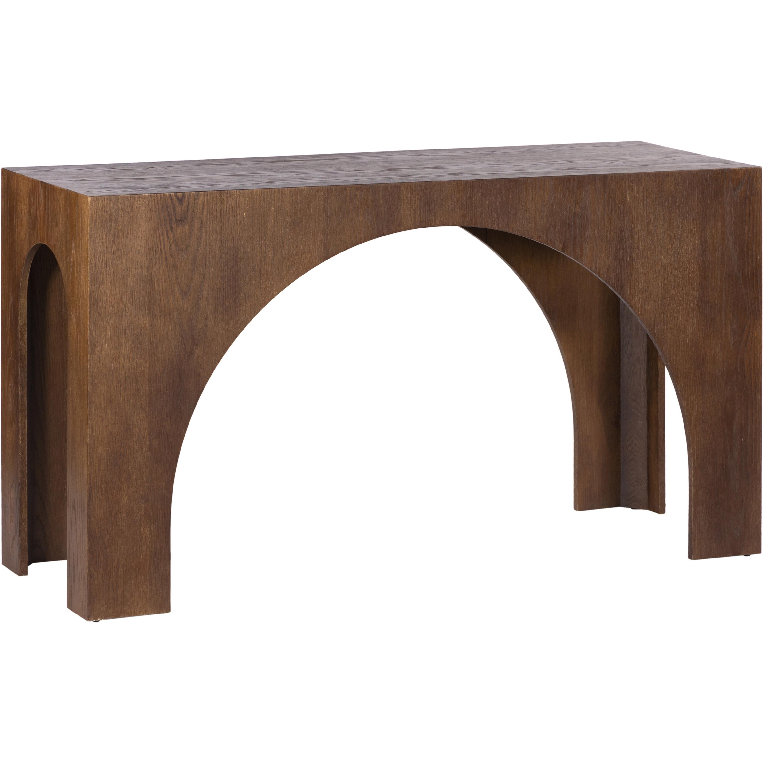 Meridian Arch Brown Console Table