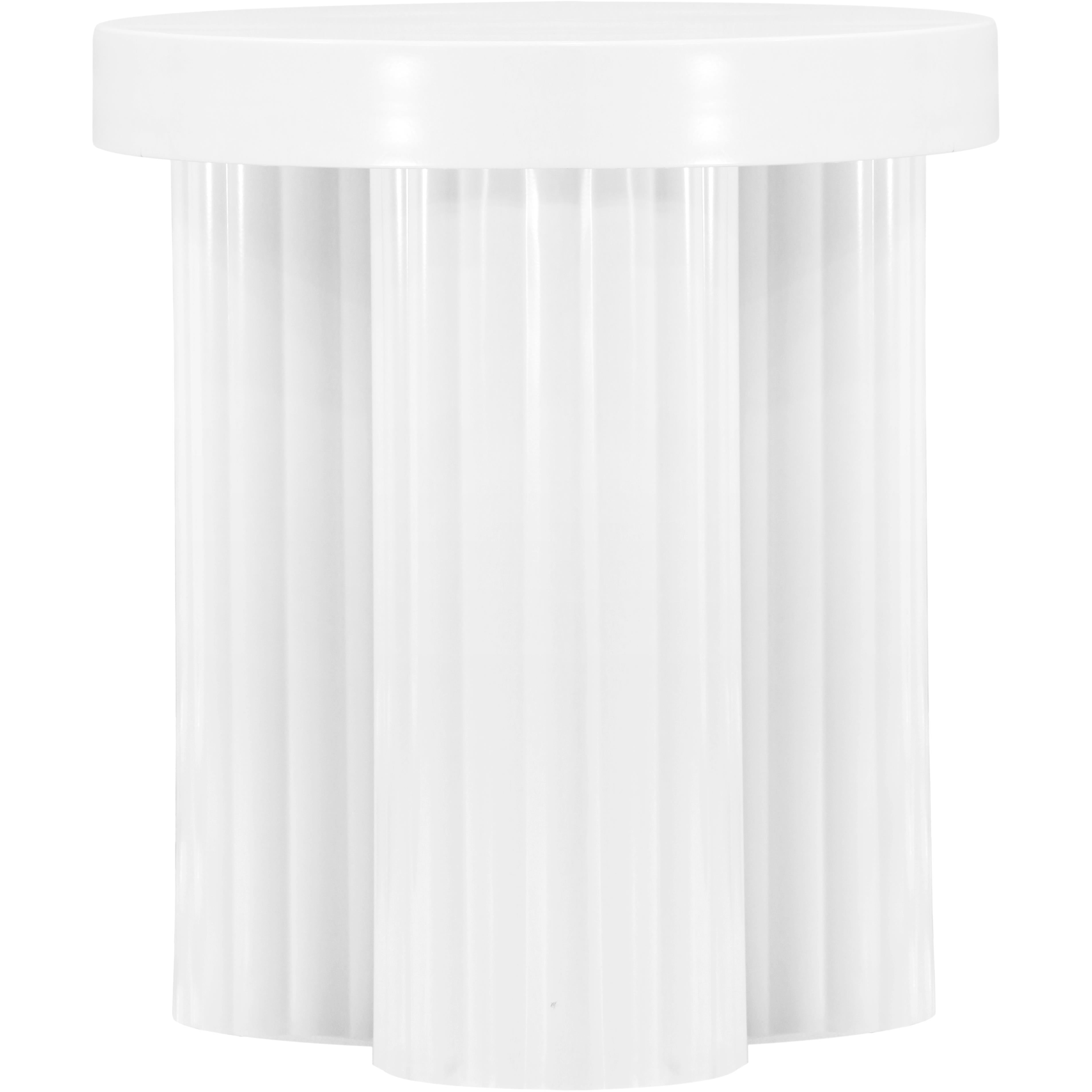 Meridian Rhodes White End Table