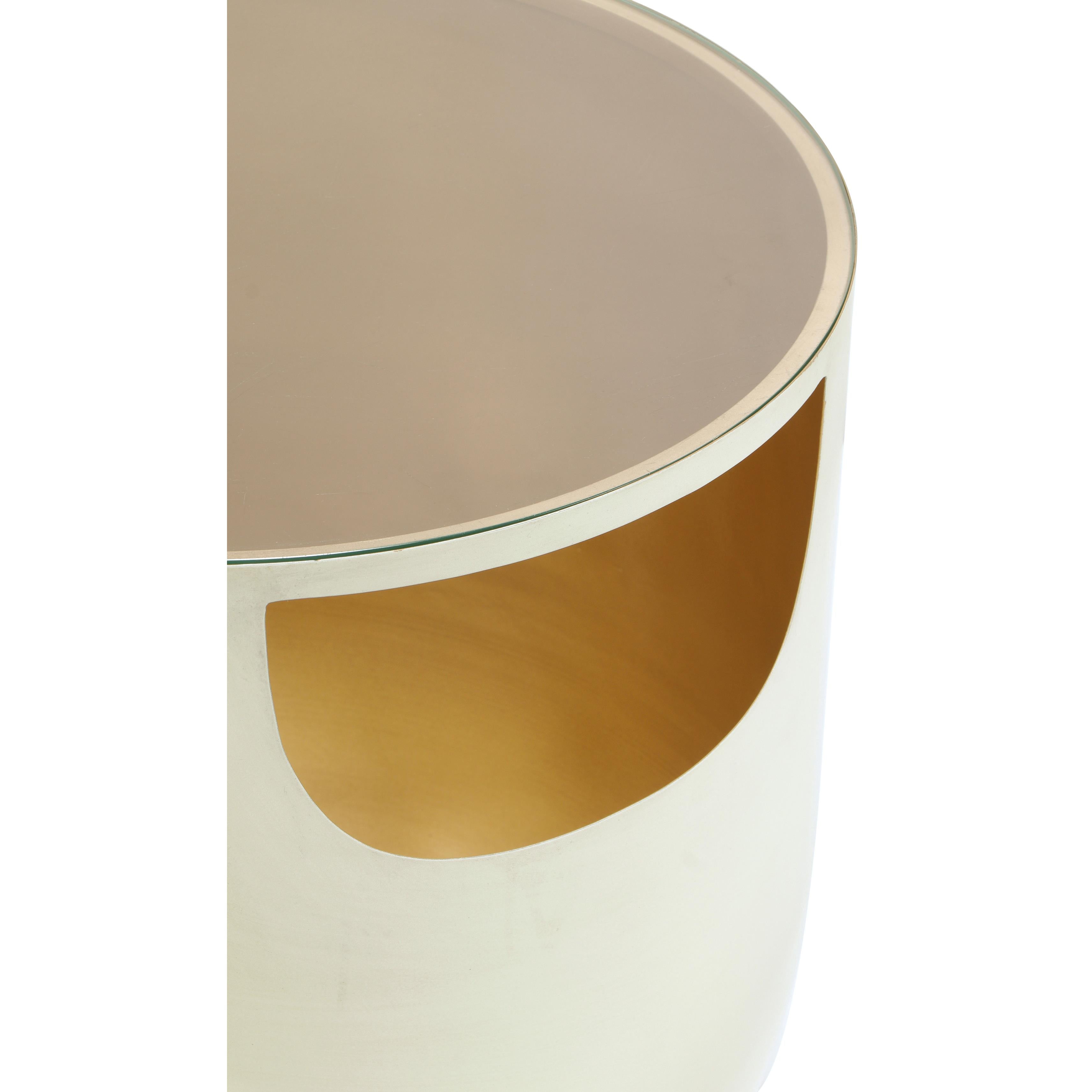 Meridian Doma Cream / Gold End Table