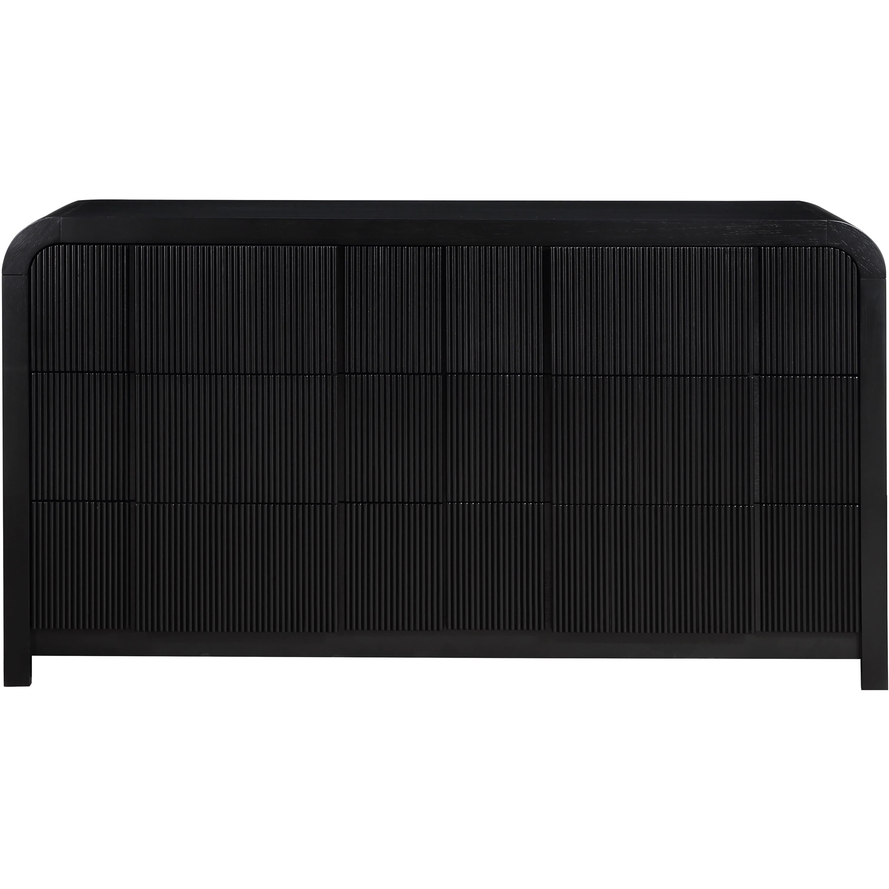 Meridian Fluted Black Dresser