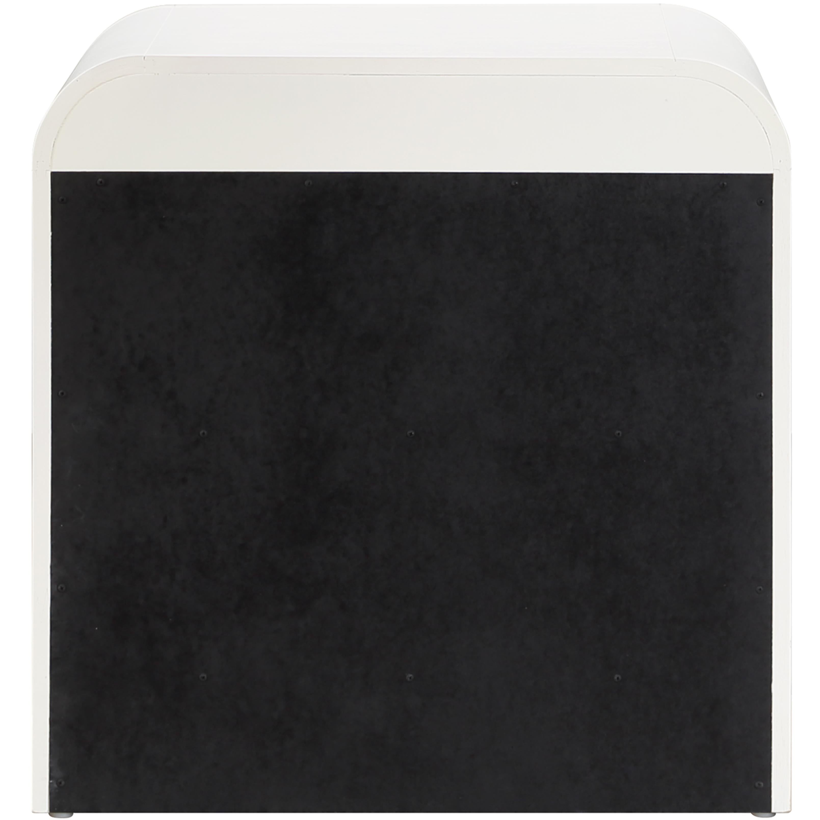 Meridian Fluted Cream Night Stand