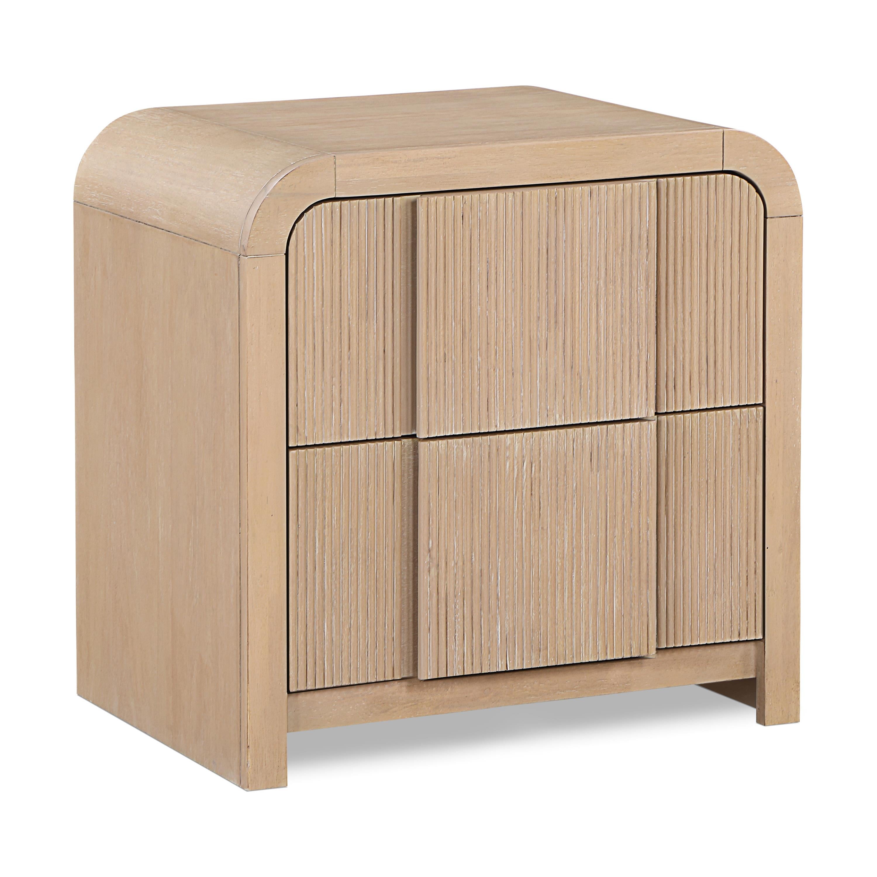 Meridian Fluted Natural Night Stand
