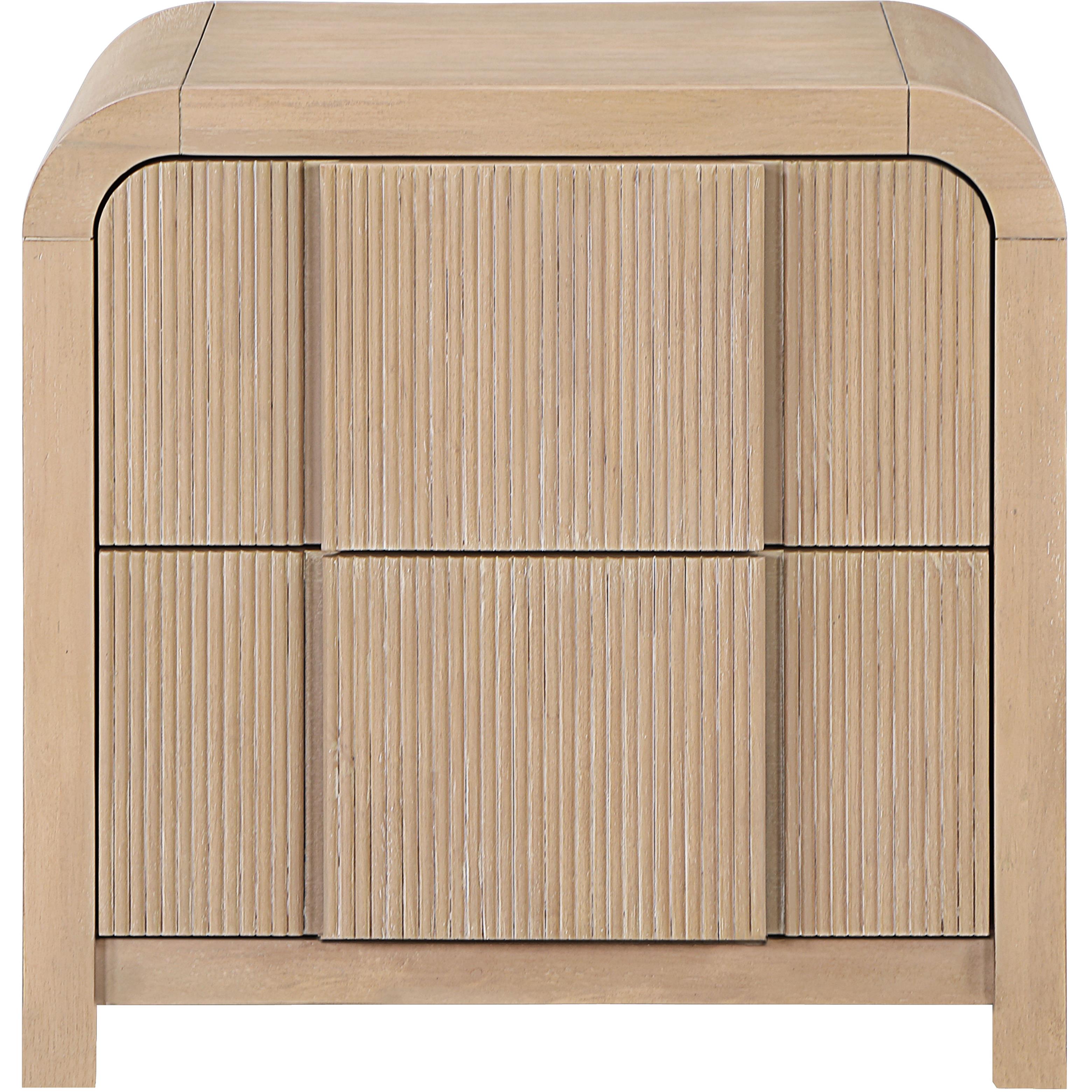 Meridian Fluted Natural Night Stand