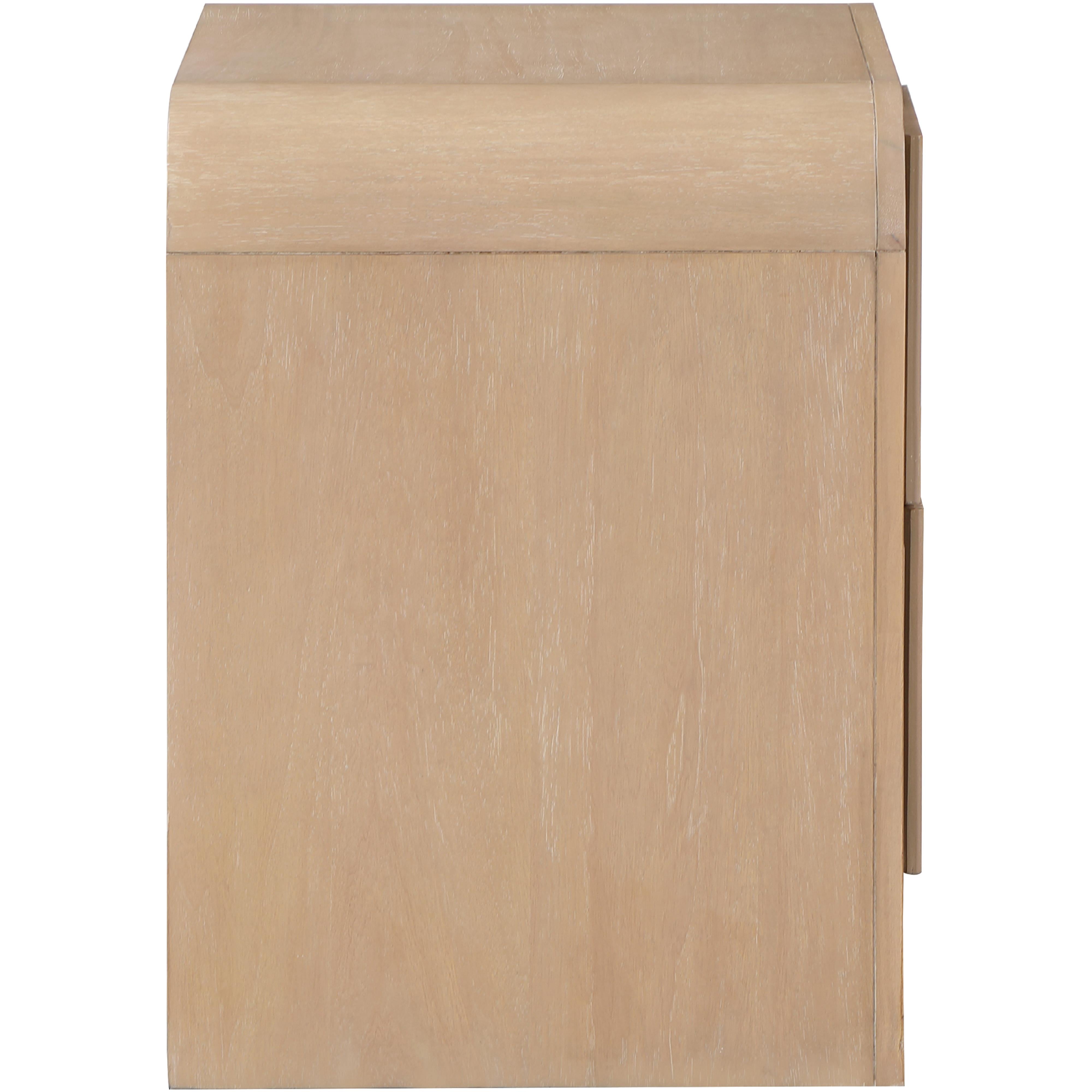 Meridian Fluted Natural Night Stand