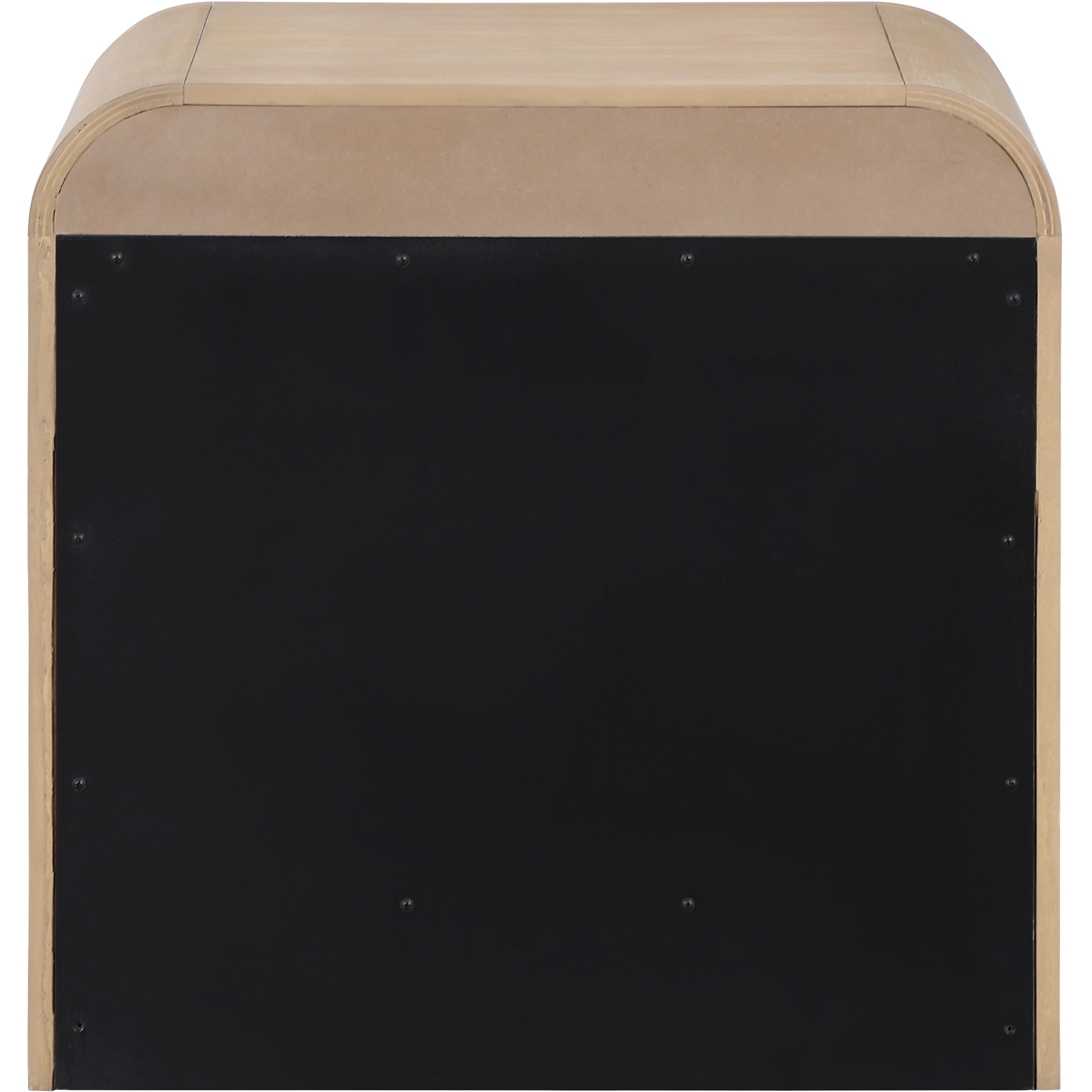 Meridian Fluted Natural Night Stand