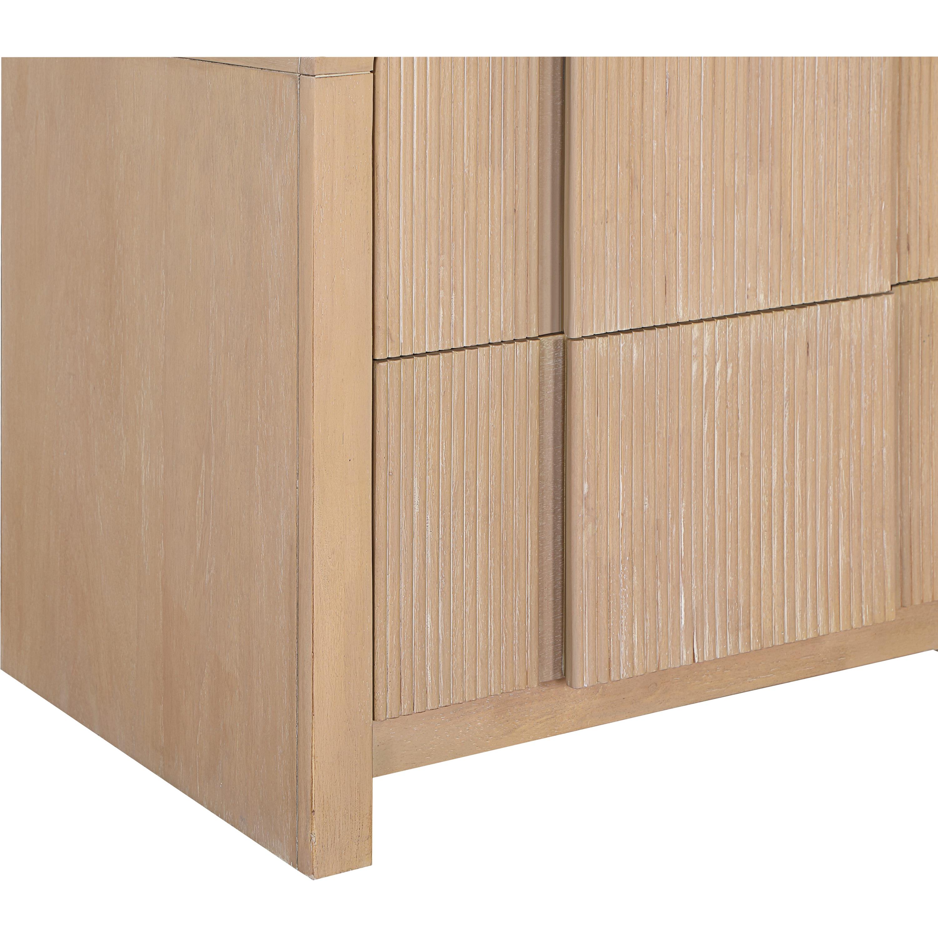 Meridian Fluted Natural Night Stand