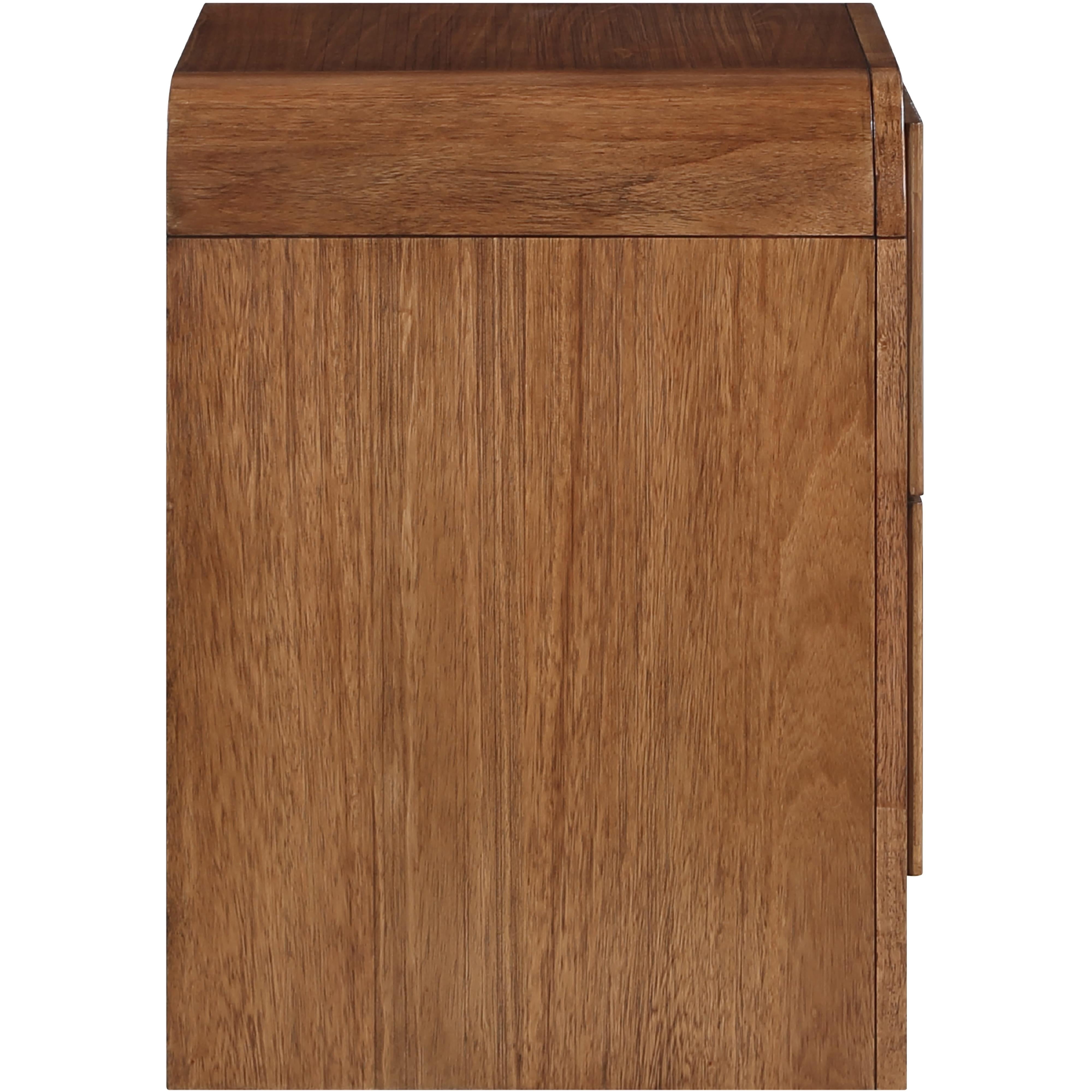 Meridian Fluted Walnut Night Stand