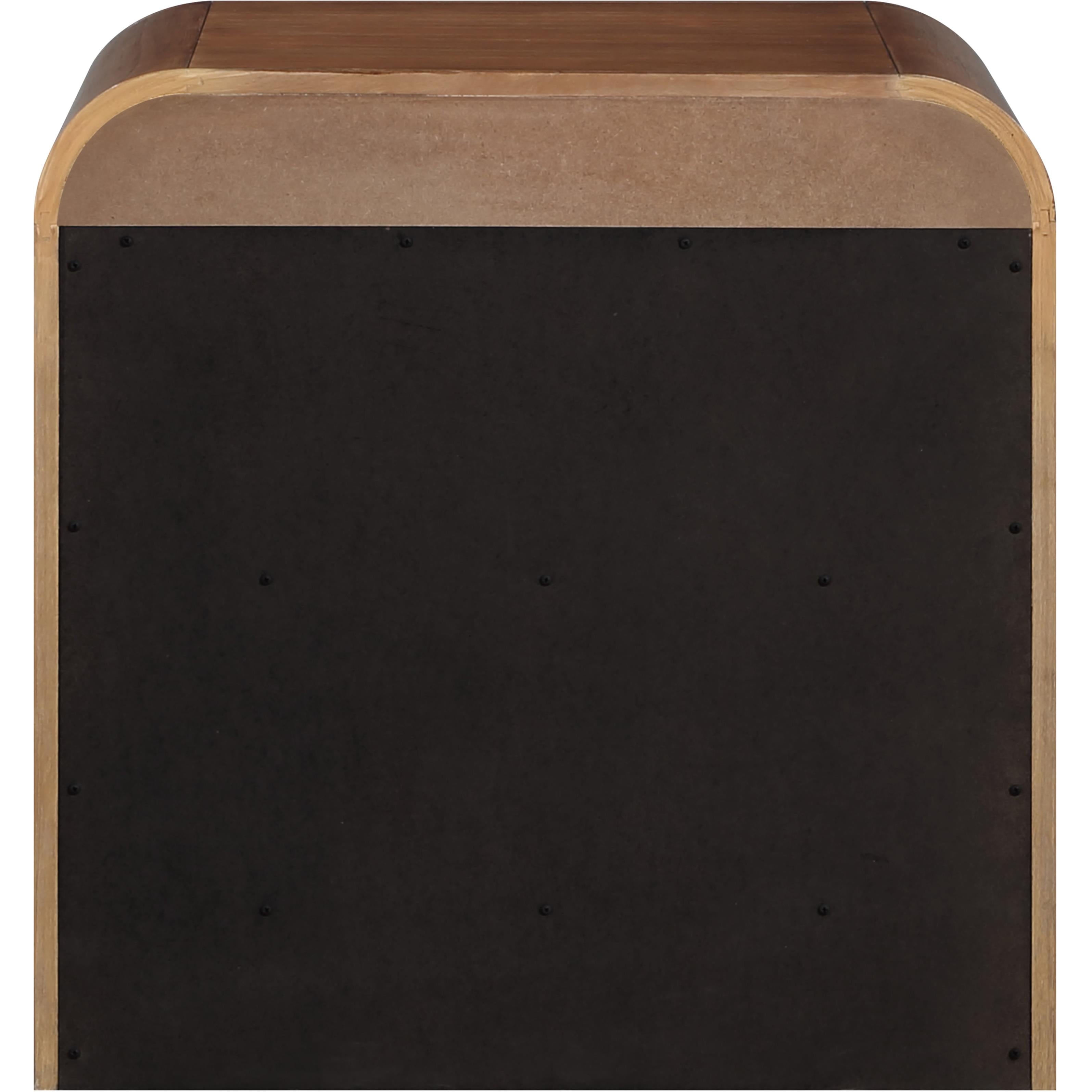 Meridian Fluted Walnut Night Stand