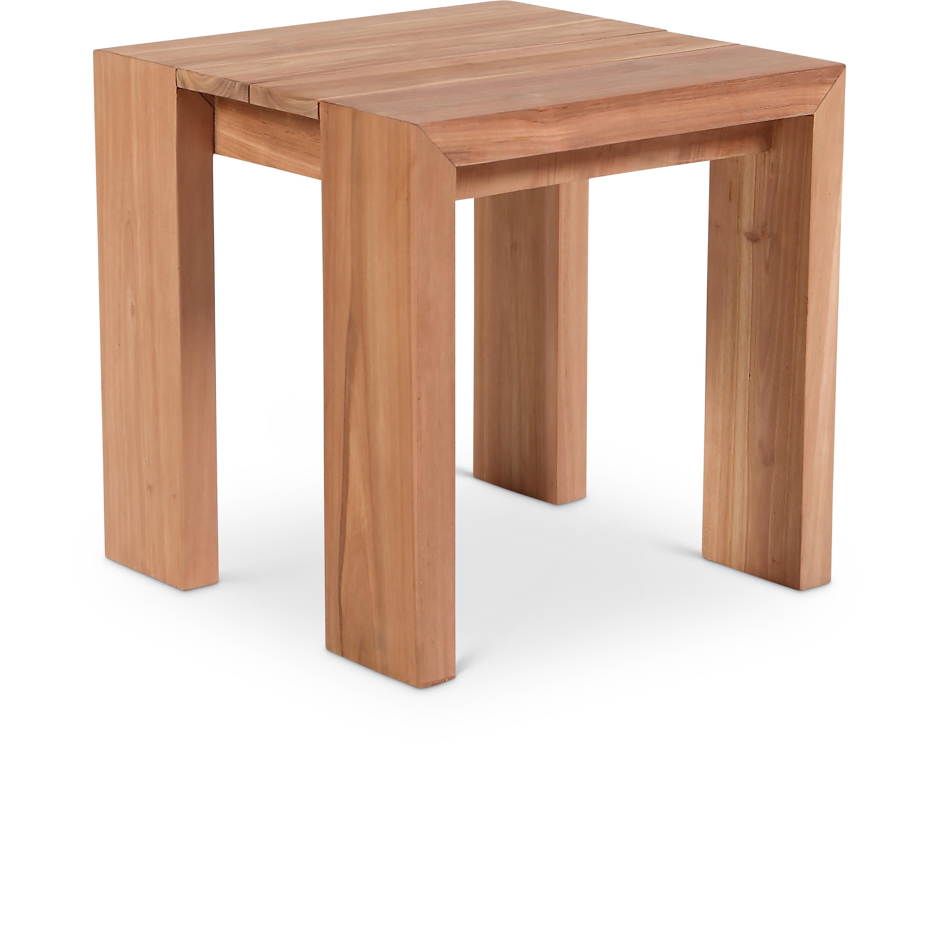 Meridian Tulum Natural Teak Outdoor End Table
