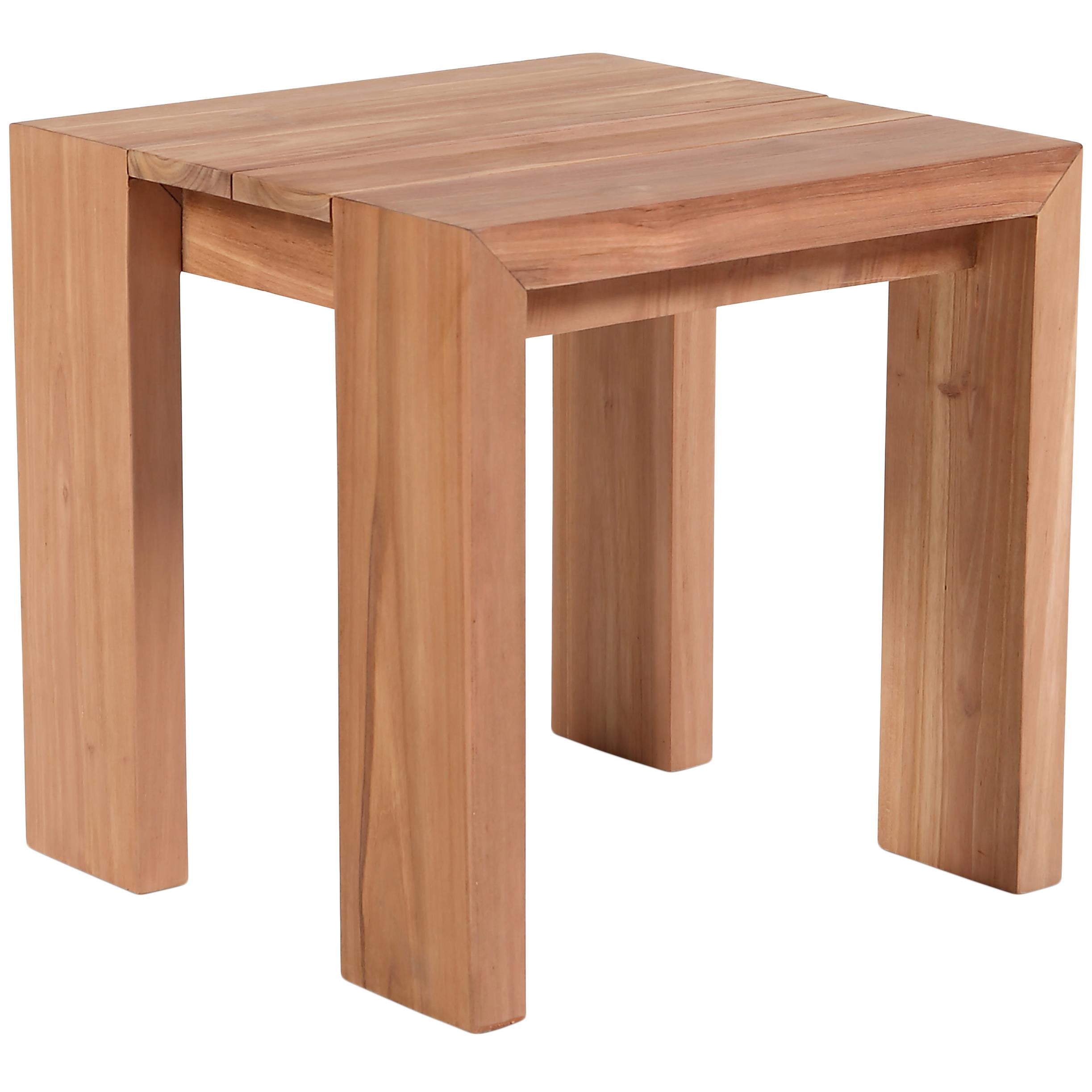 Meridian Tulum Natural Teak Outdoor End Table