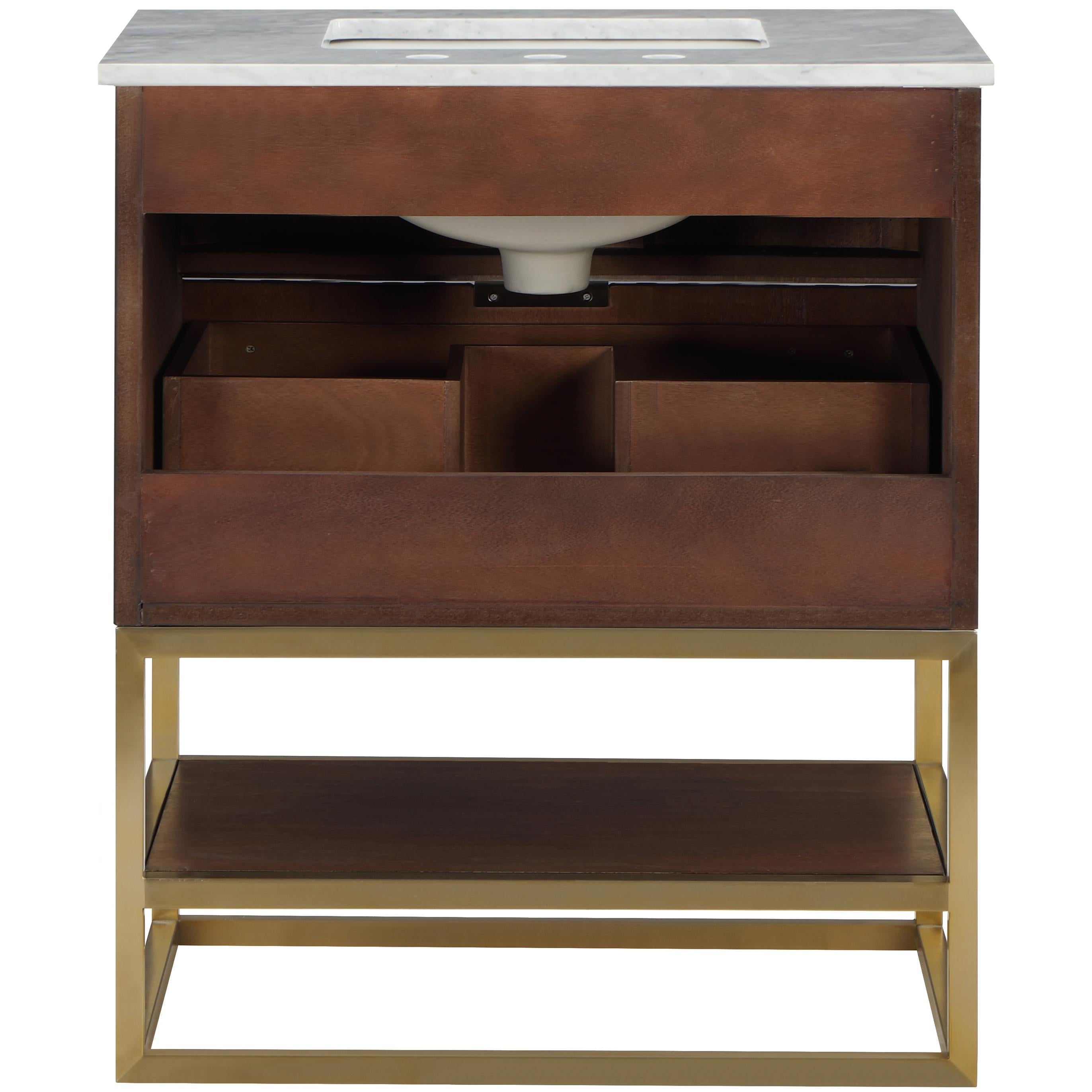 Meridian Monad Walnut Bathroom Vanity