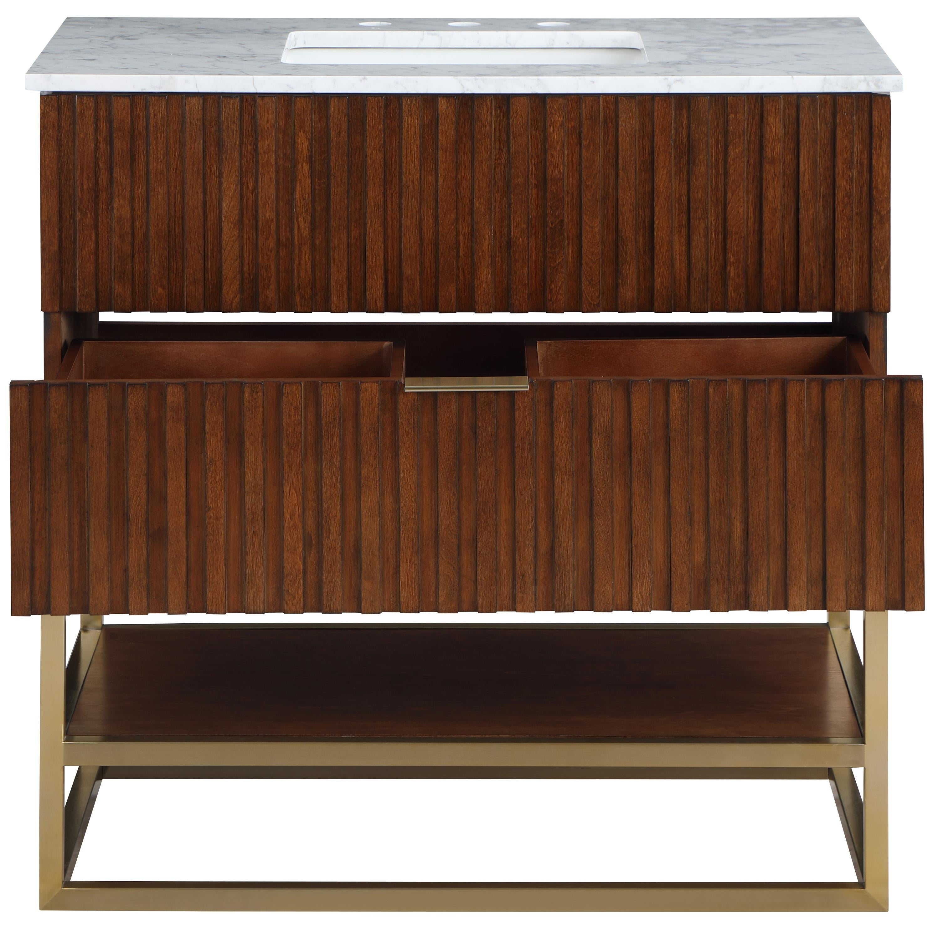 Meridian Monad Walnut Bathroom Vanity