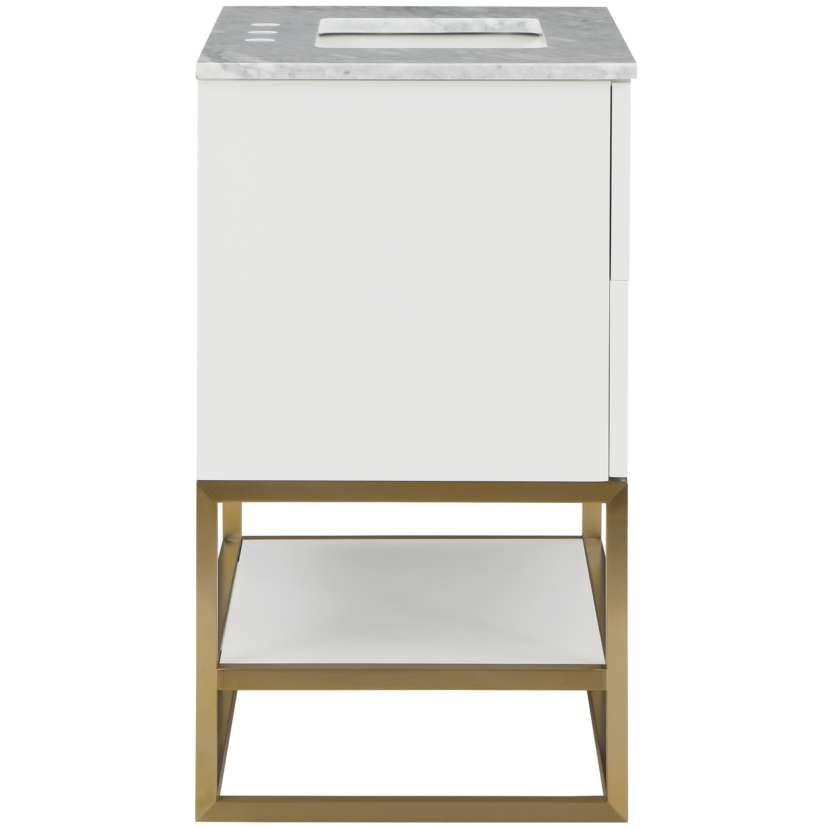Meridian Monad White Bathroom Vanity