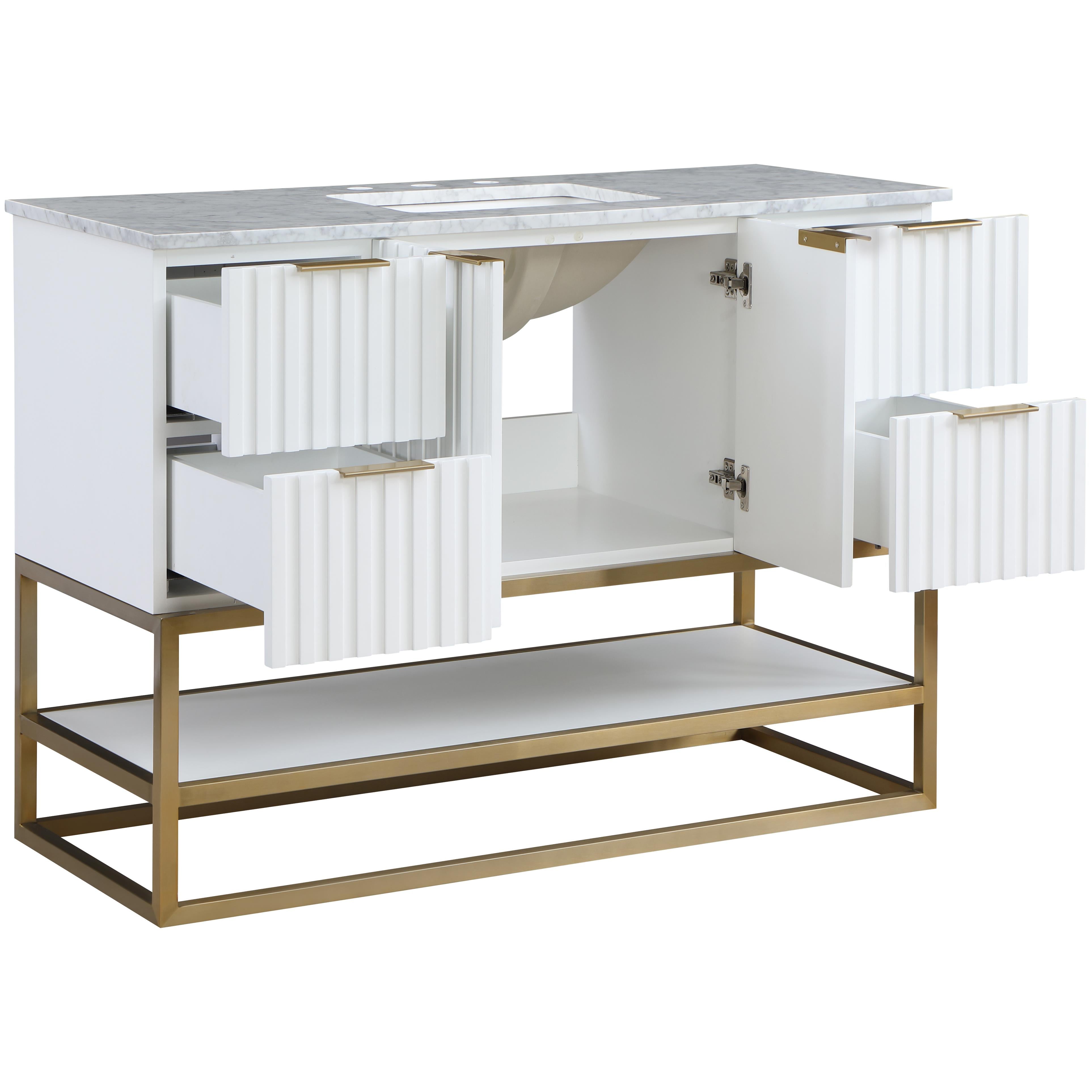 Meridian Monad White Bathroom Vanity