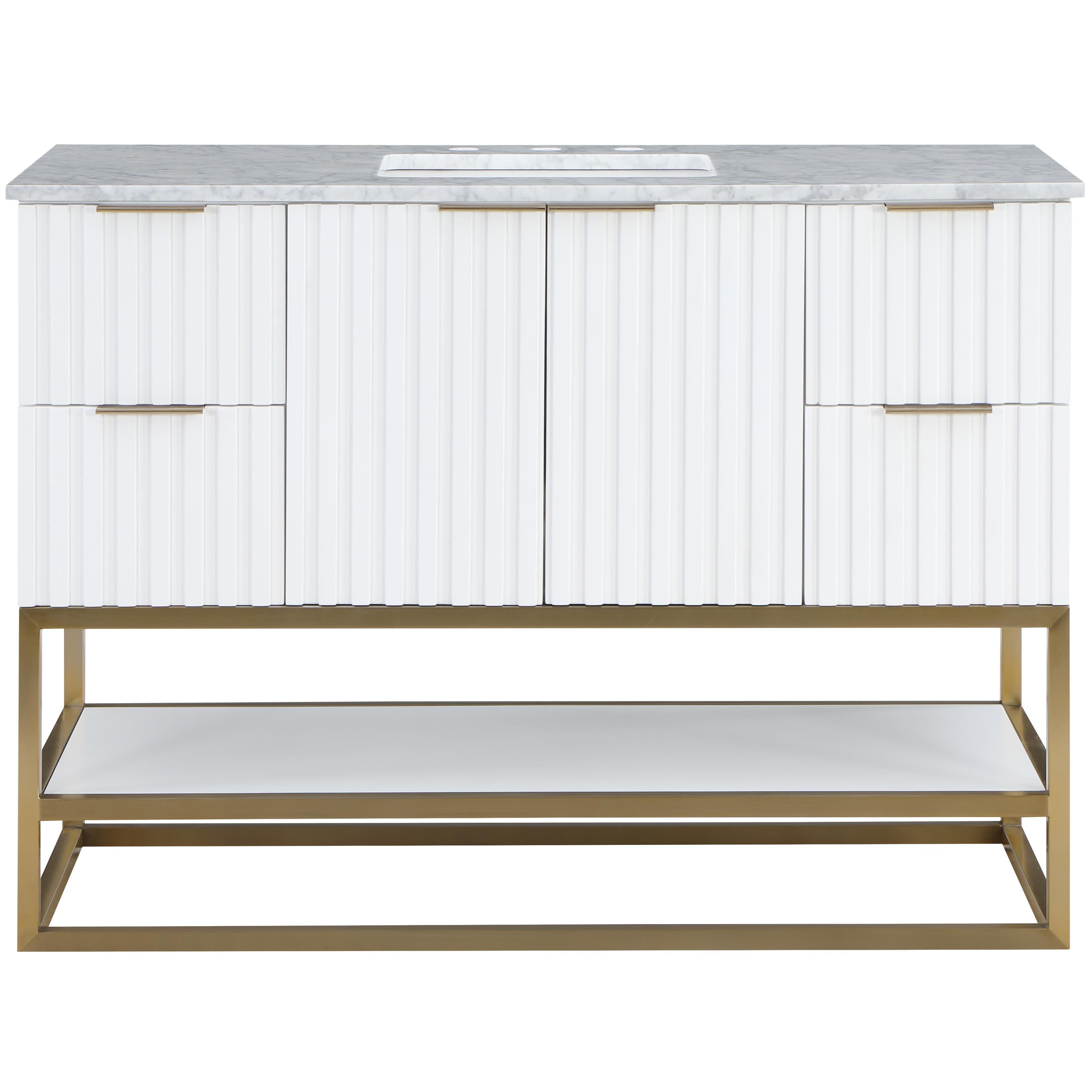 Meridian Monad White Bathroom Vanity