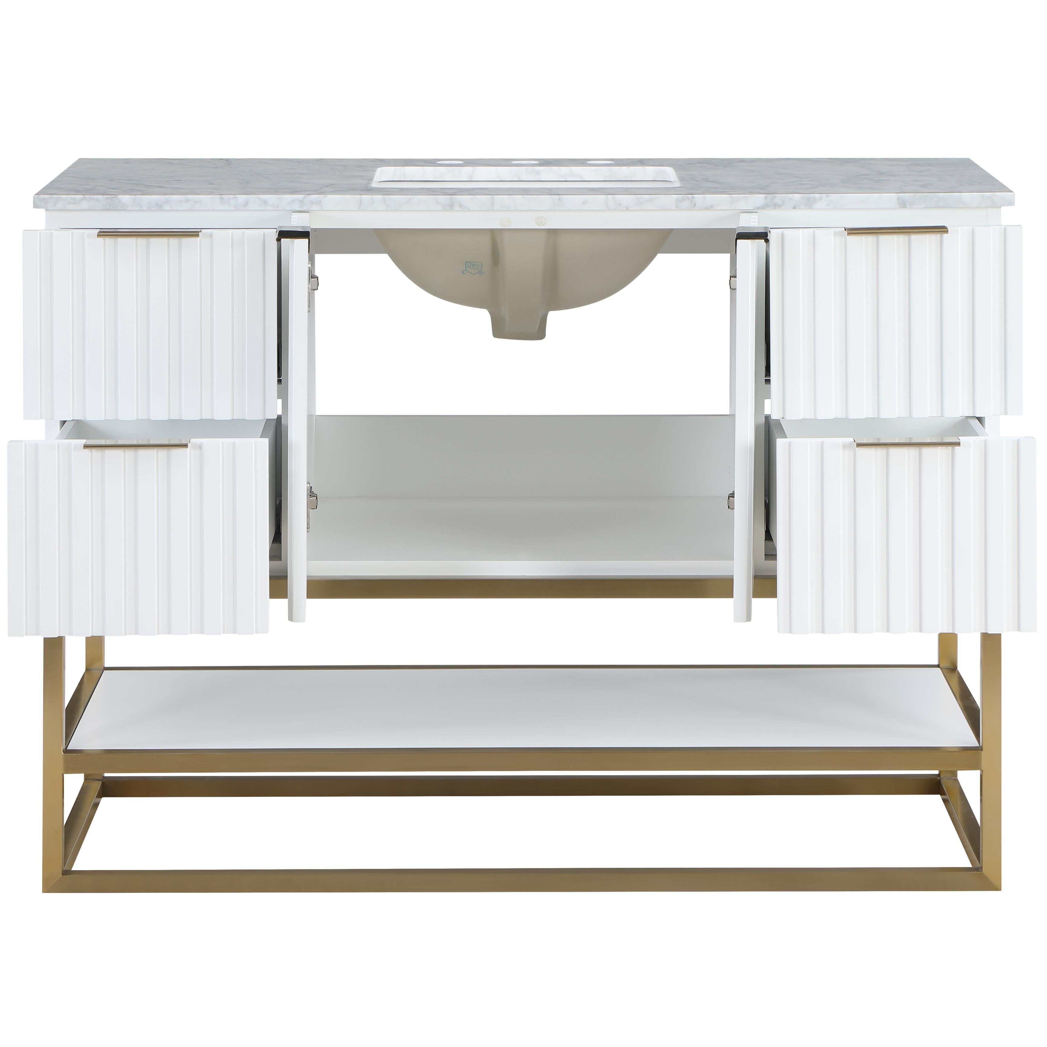 Meridian Monad White Bathroom Vanity