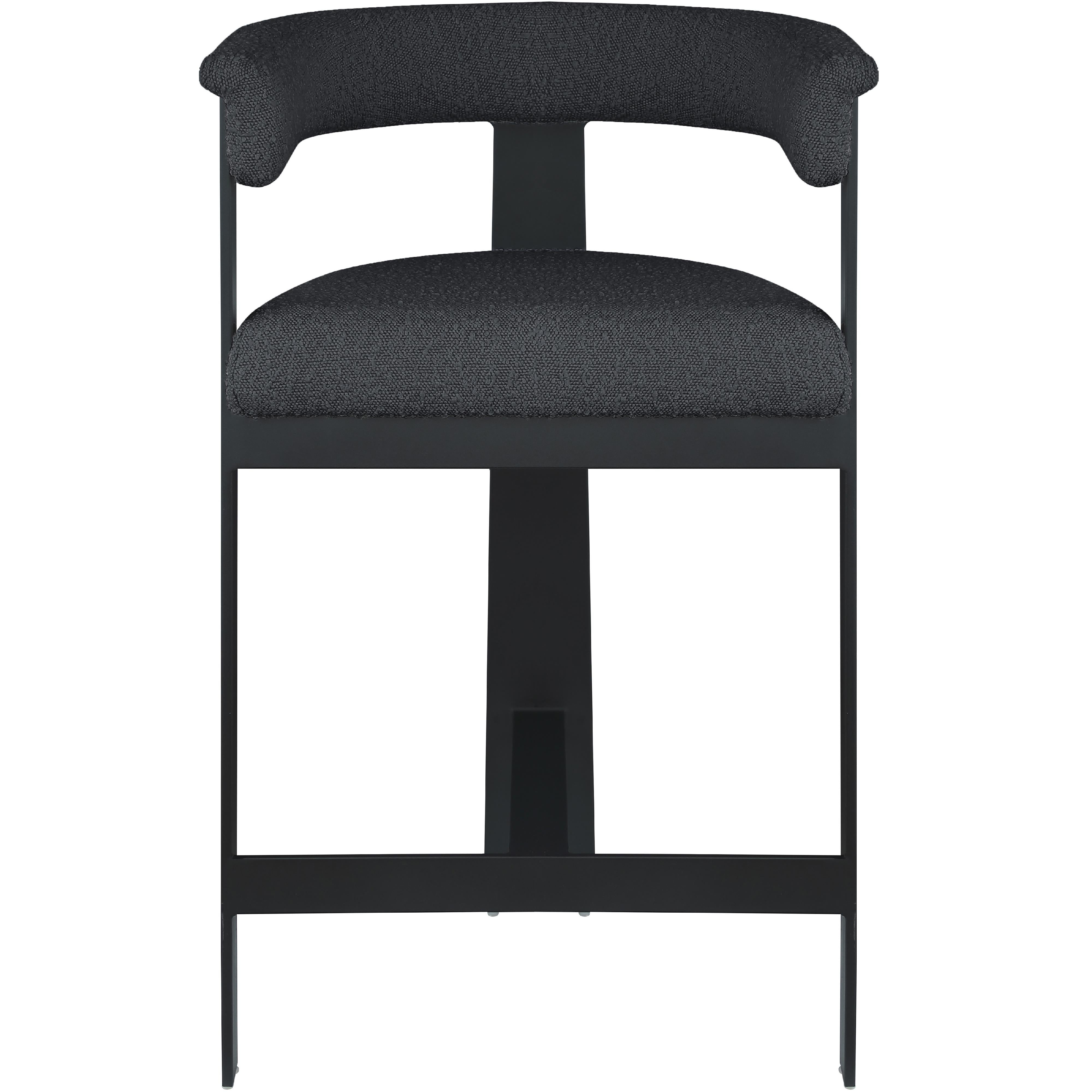 Meridian Romeo Black Vegan Leather Counter Stool