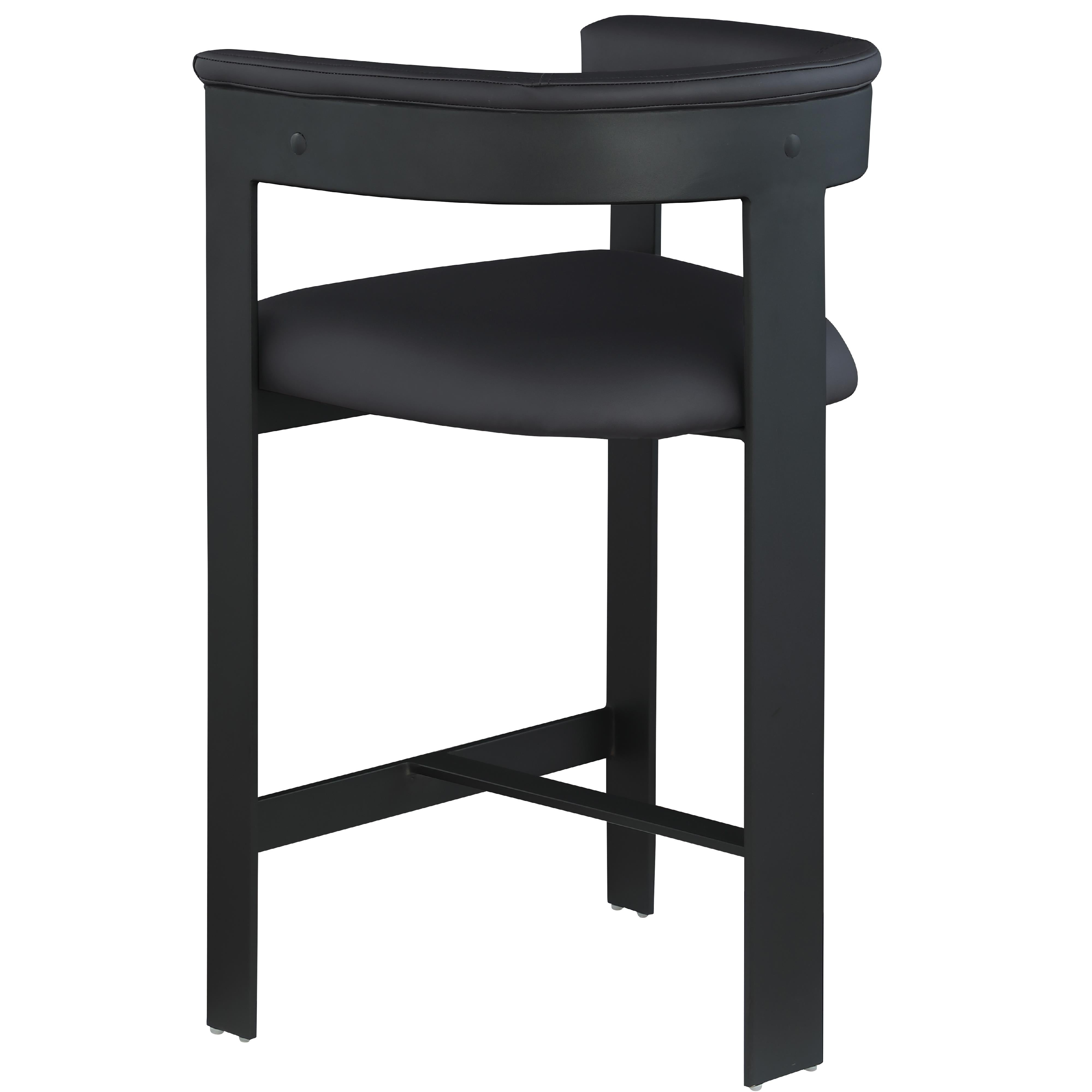 Meridian Romeo Black Vegan Leather Counter Stool