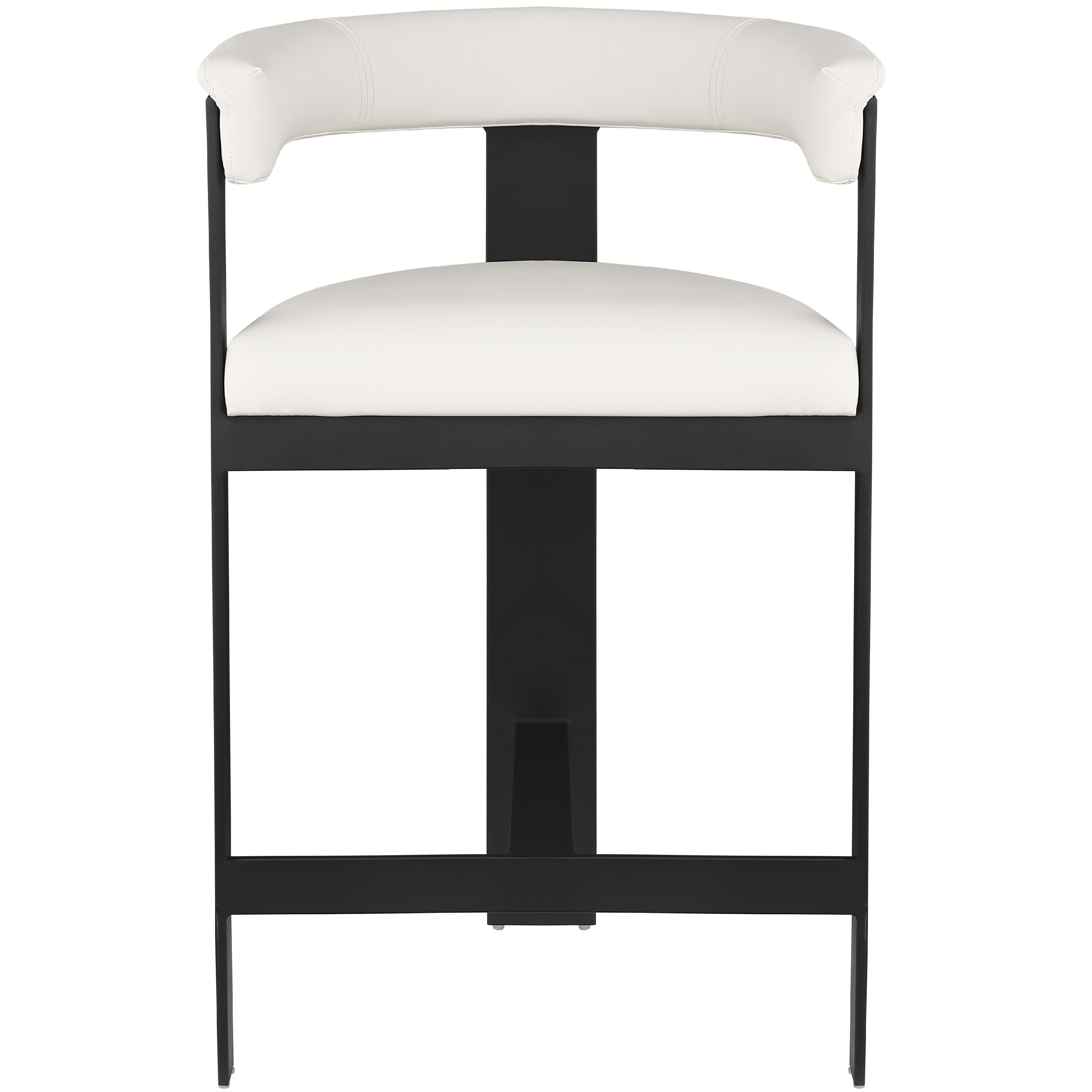 Meridian Romeo Cream Vegan Leather Counter Stool
