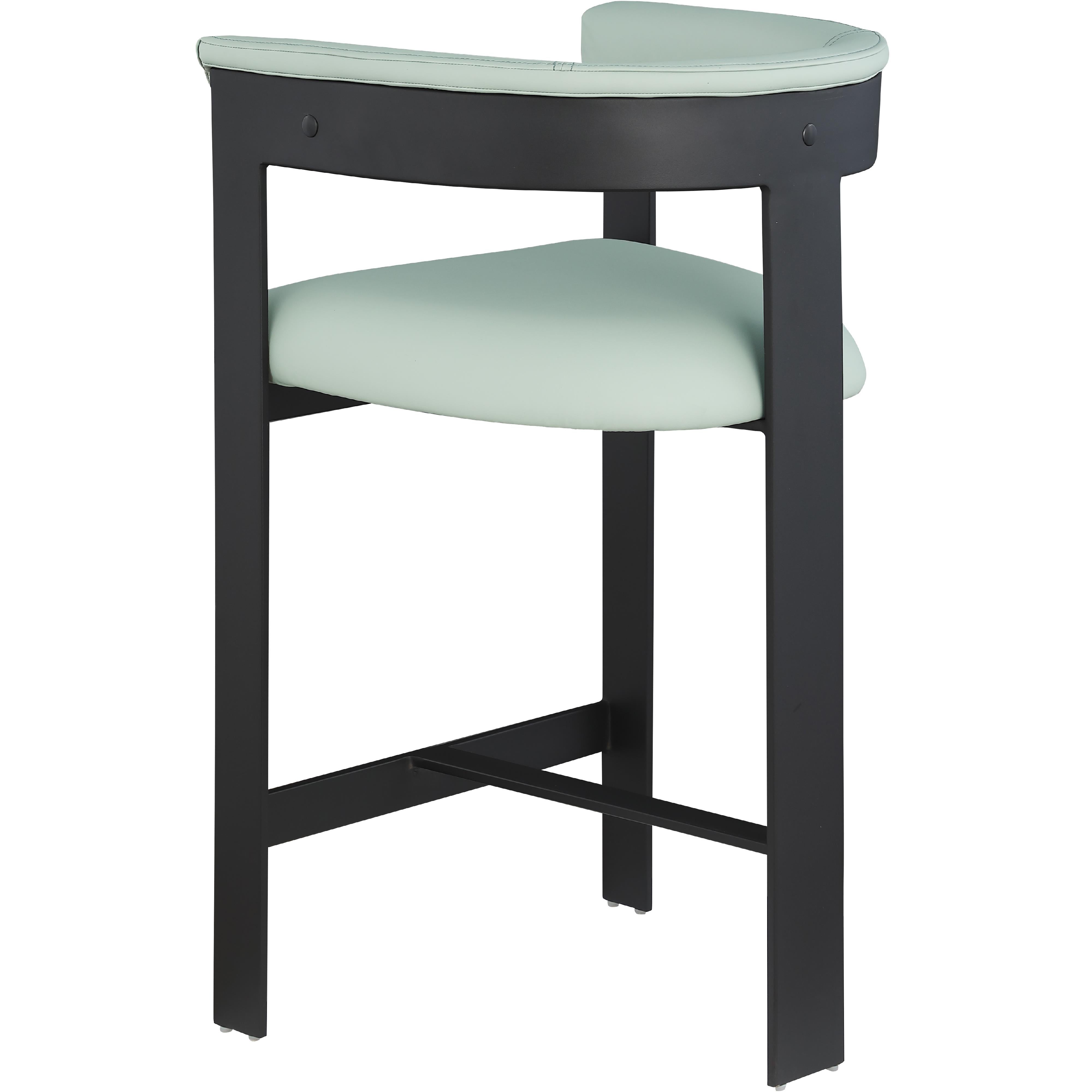 Meridian Romeo Mint Green Vegan Leather Counter Stool