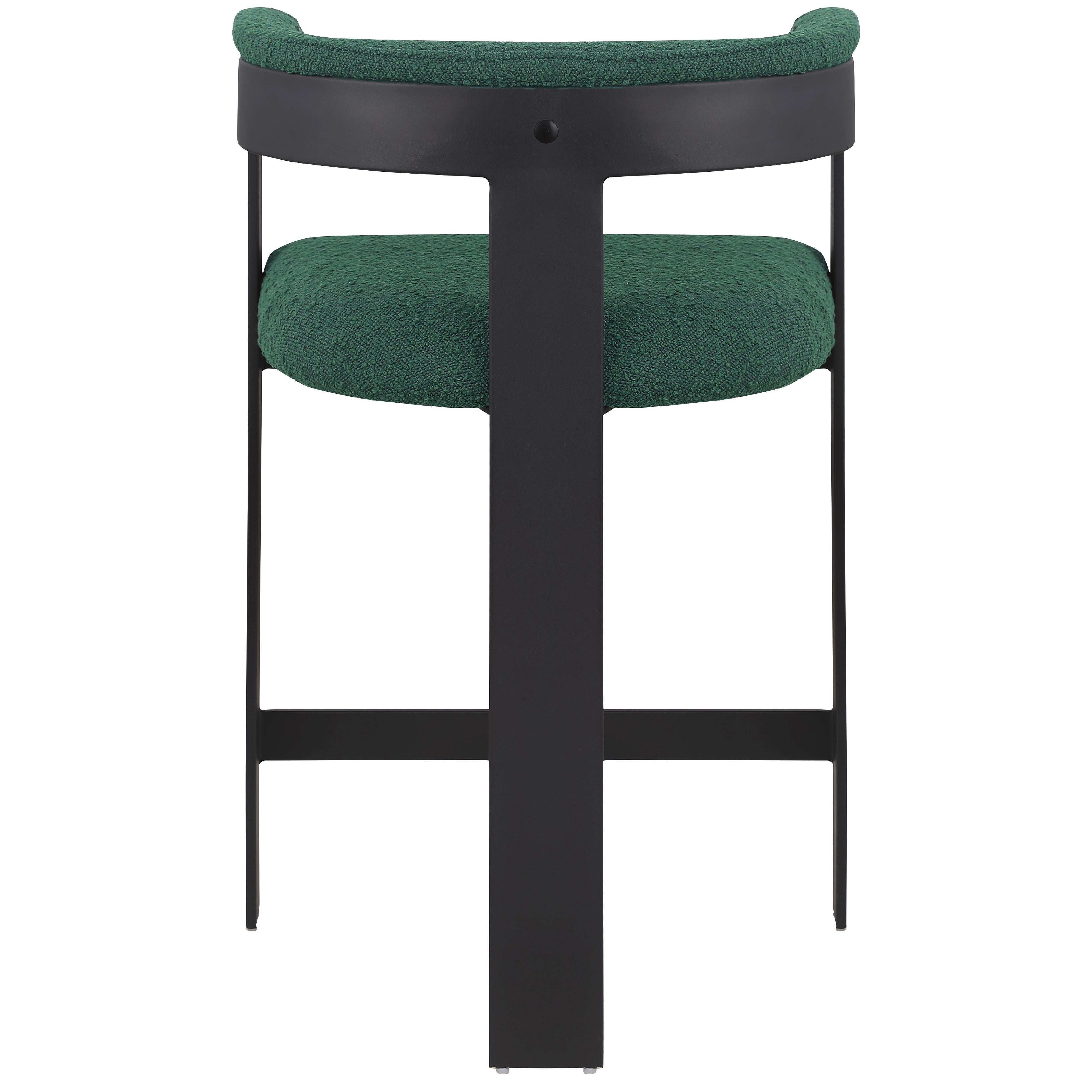 Meridian Romeo Green Boucle Fabric Counter Stool