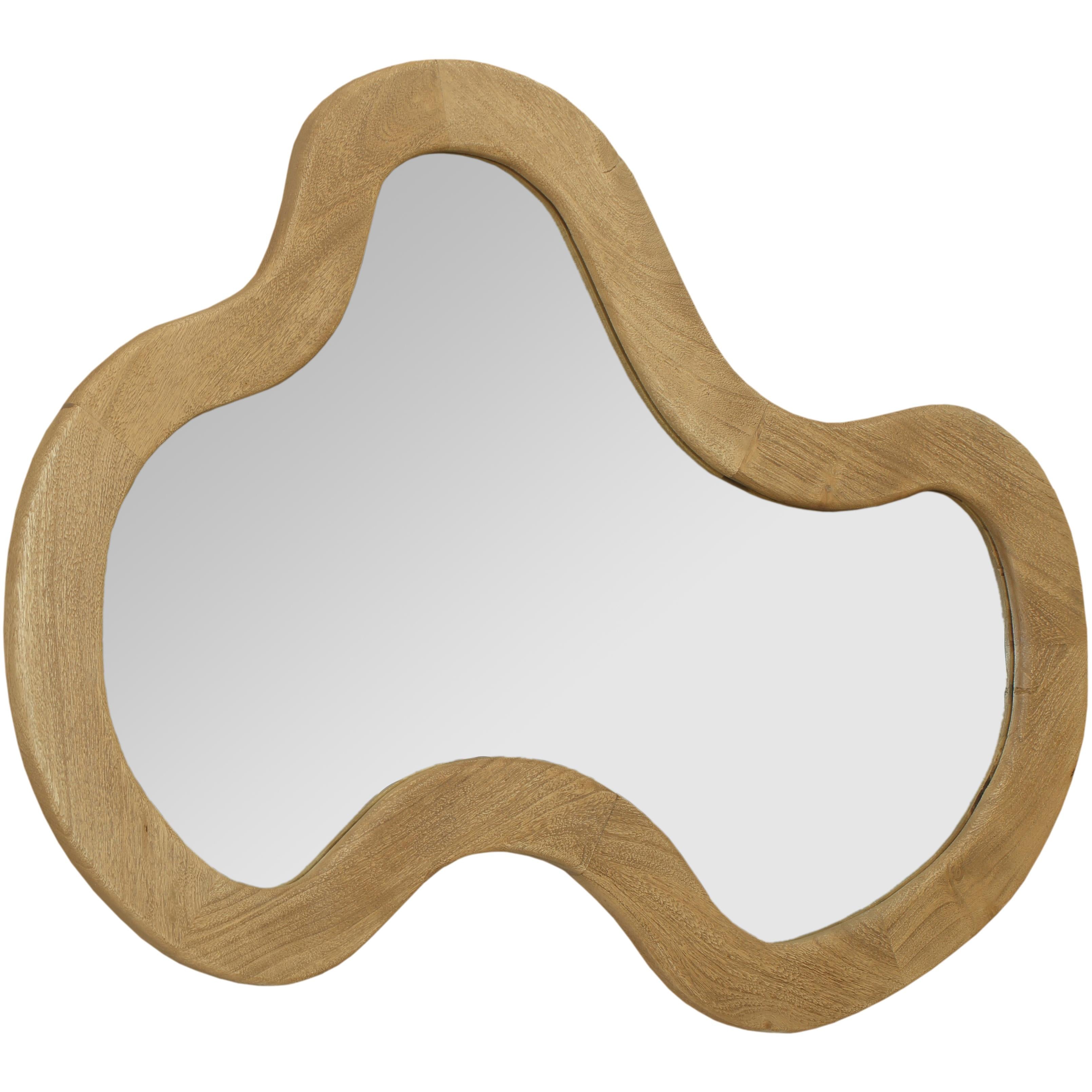 Meridian Oblique Oak Mirror